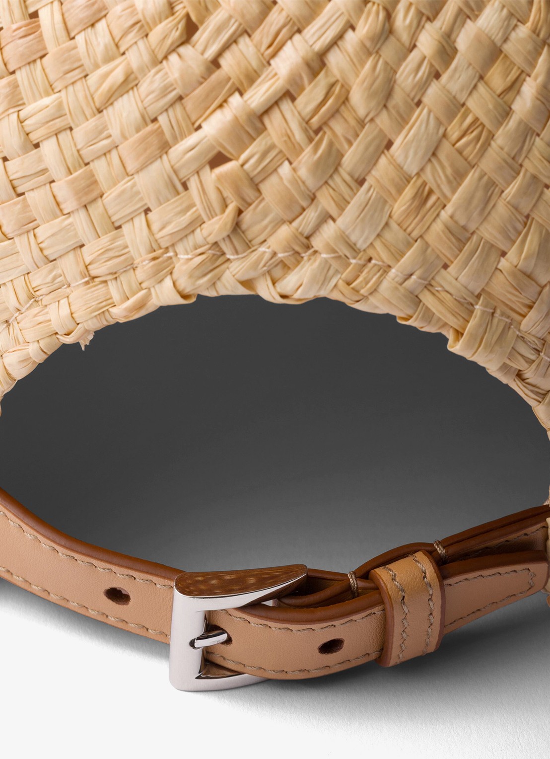 Prada Baseball pet van raffia - detail 2 beige