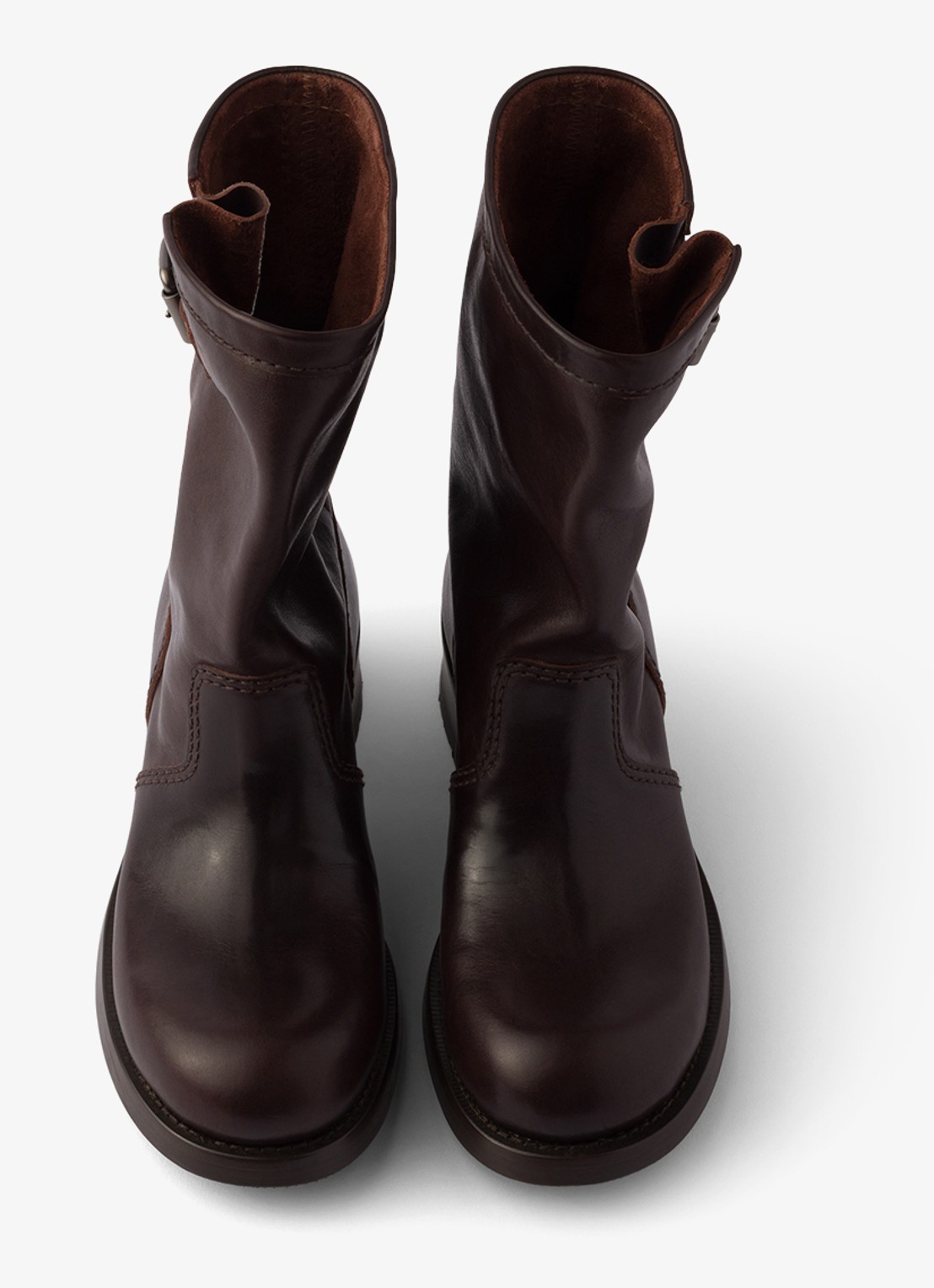 Prada Biker boot van kalfsleer - detail 4 donkerbruin
