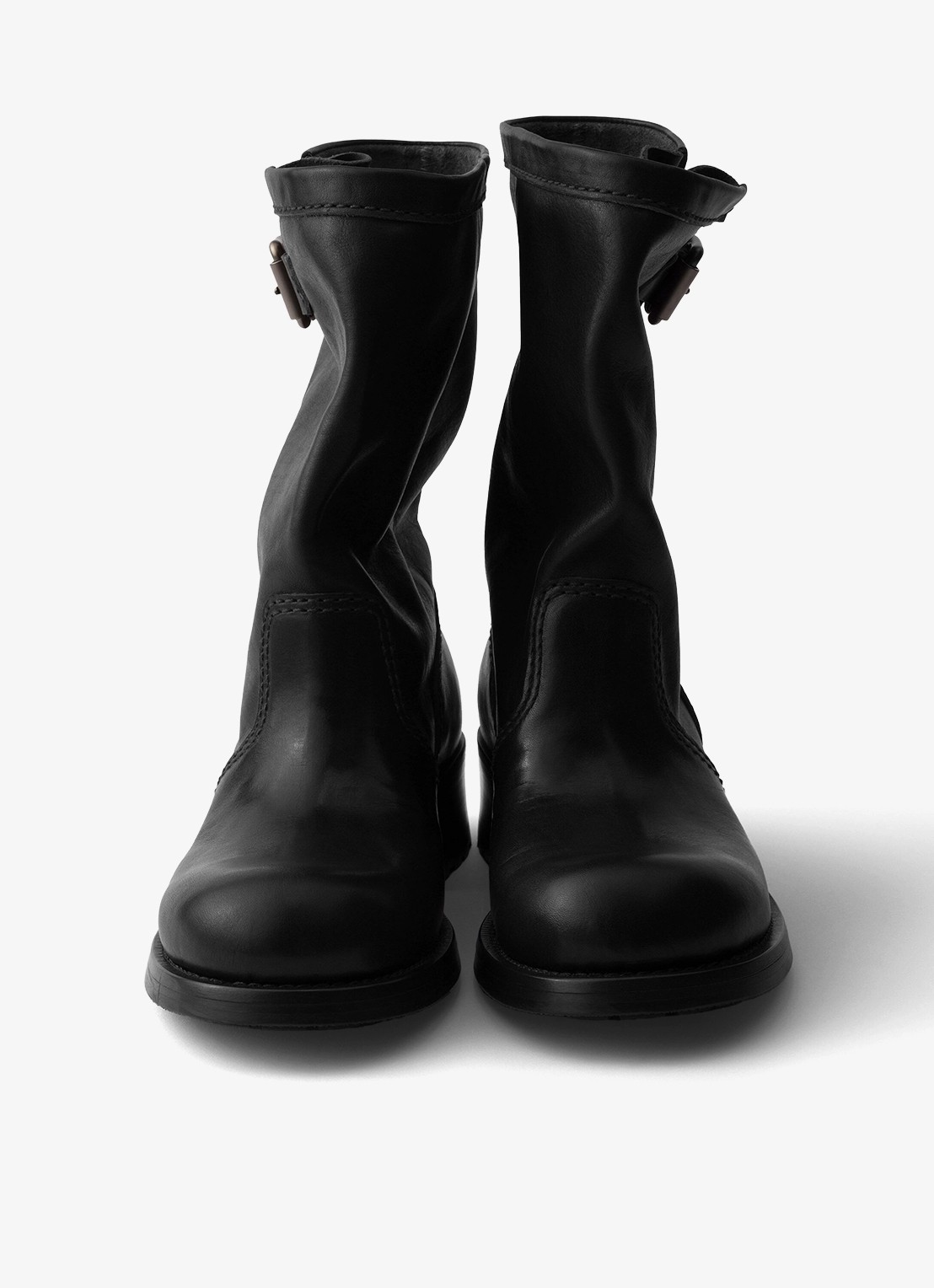 Prada Biker boot van kalfsleer - detail 5 zwart