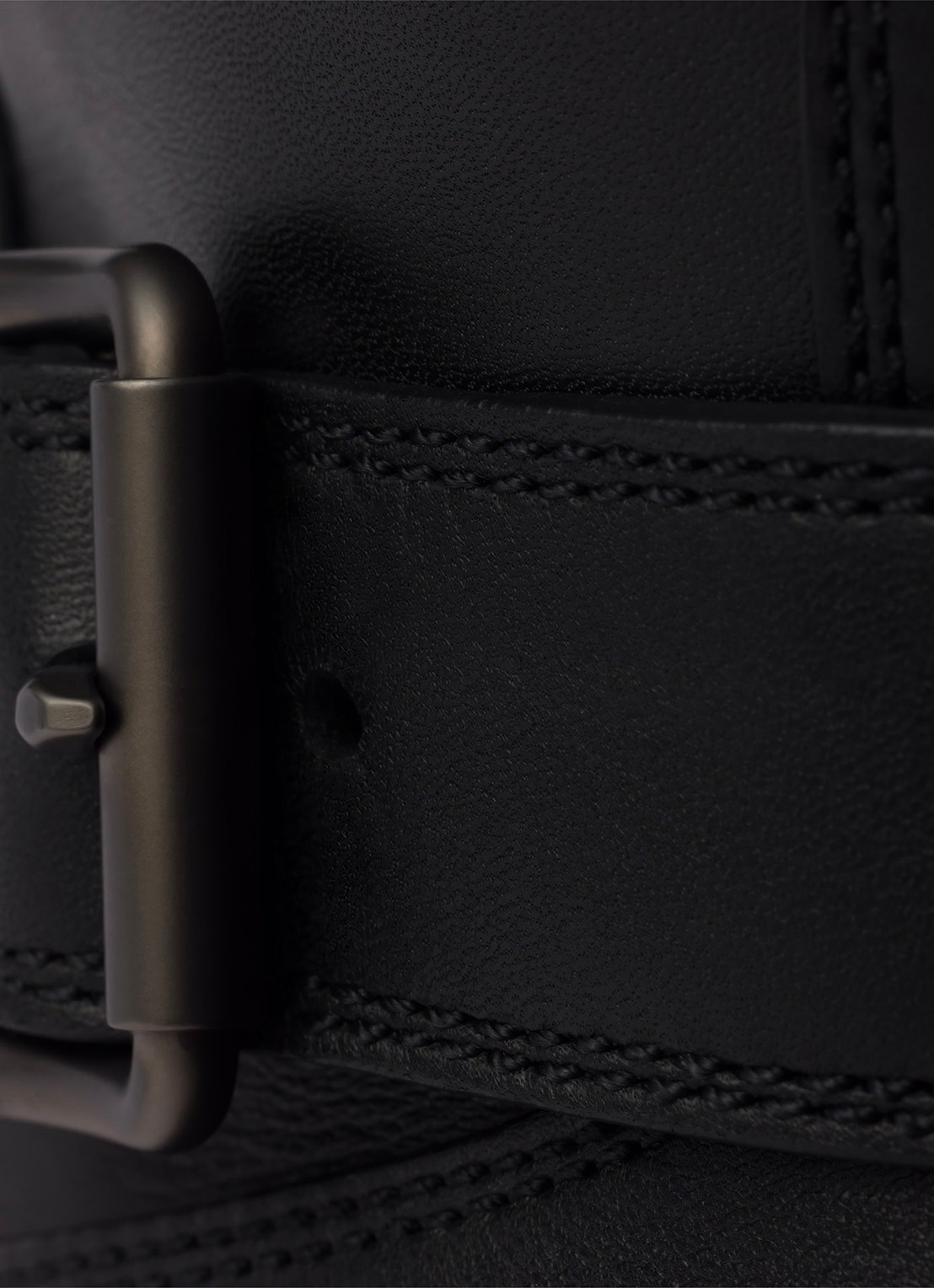 Prada Biker boot van leer - detail 3 zwart