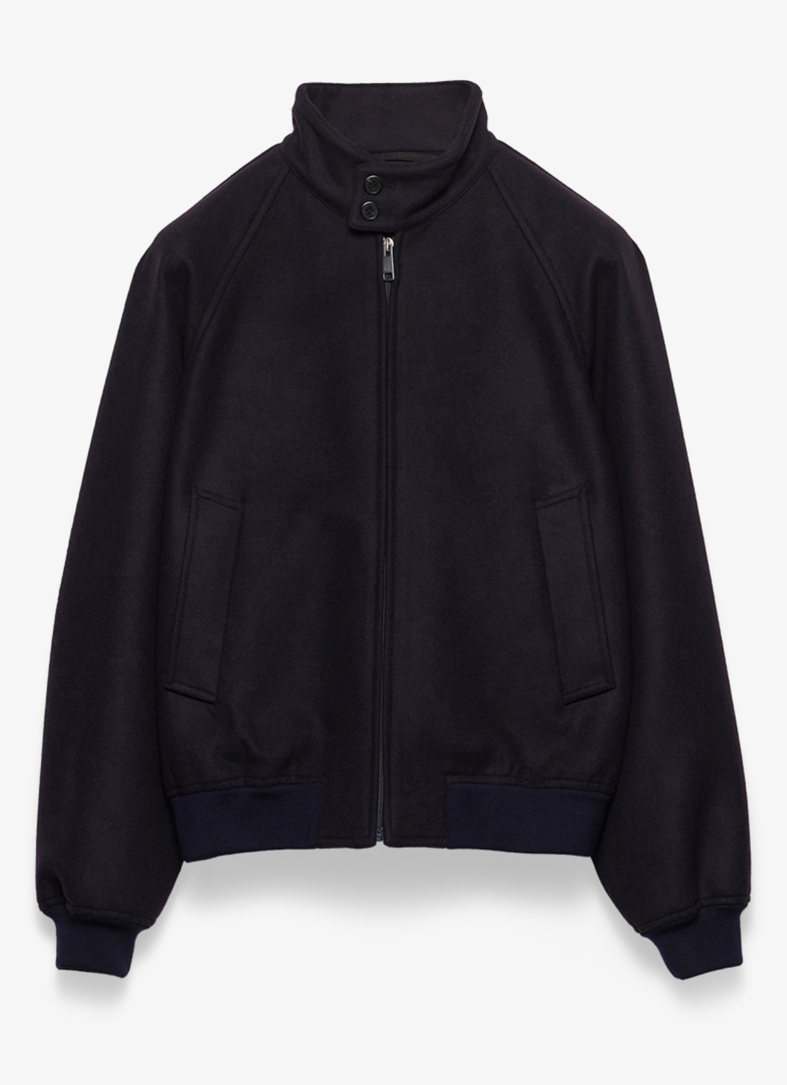 Prada Bomberjack in kasjmierblend - voorkant donkerblauw