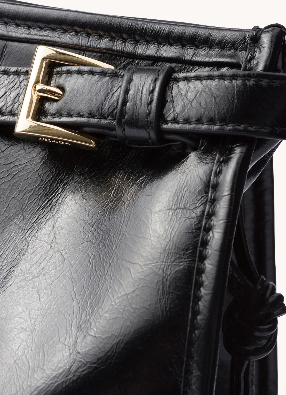 Prada Bonnie Large schoudertas van kalfsleer - detail 4 zwart
