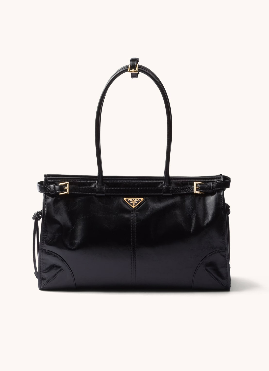 Prada Bonnie Large schoudertas van kalfsleer - voorkant 6 zwart
