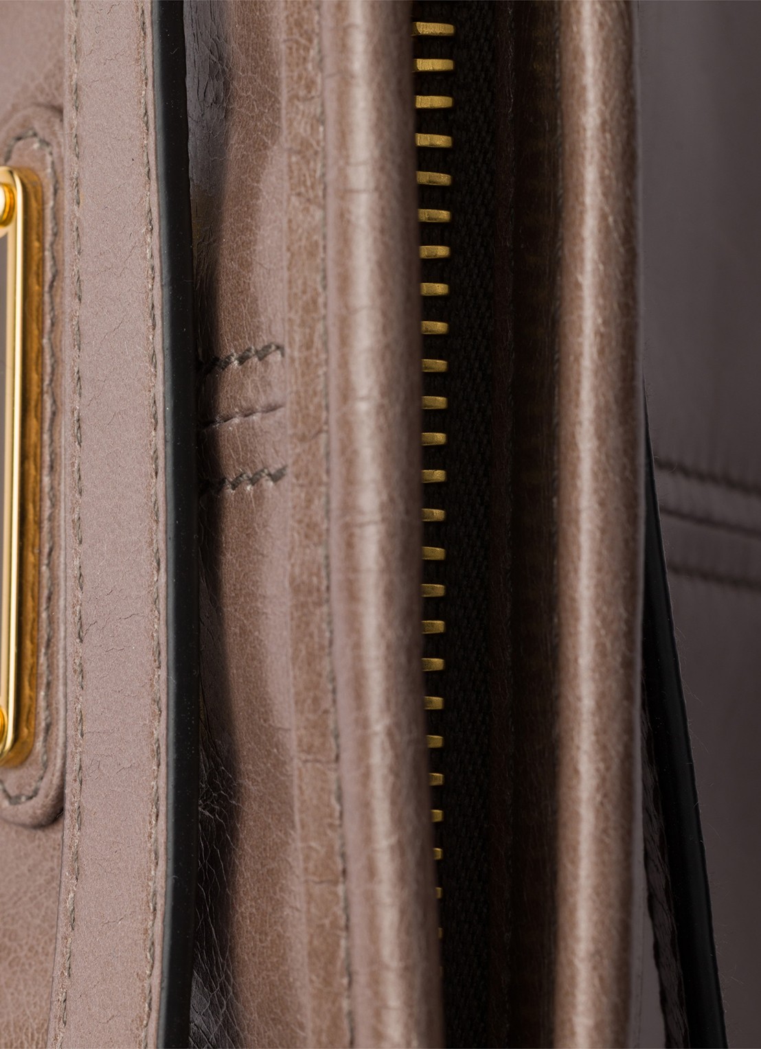 Prada Bonnie Large schoudertas van kalfsleer - detail 3 taupe