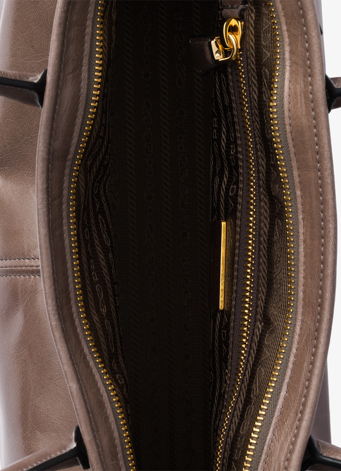 Prada Bonnie Large schoudertas van kalfsleer - detail 4 taupe