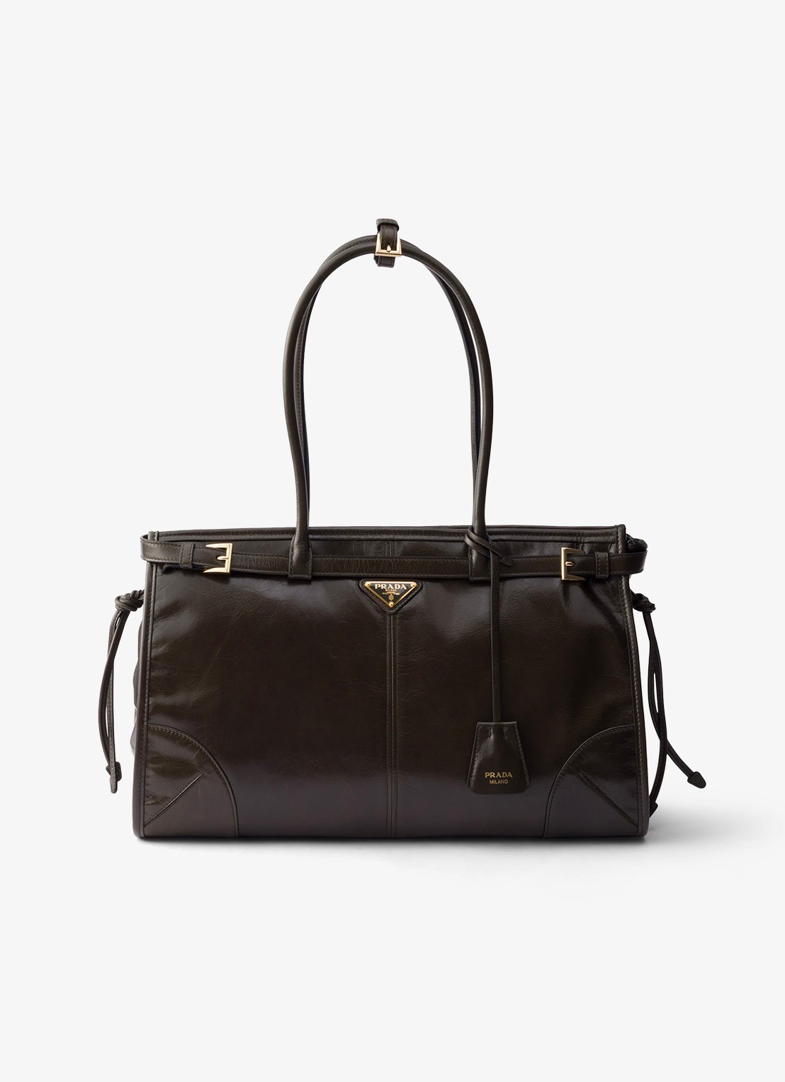 Prada Bonnie Large schoudertas van kalfsleer - voorkant 6 groen