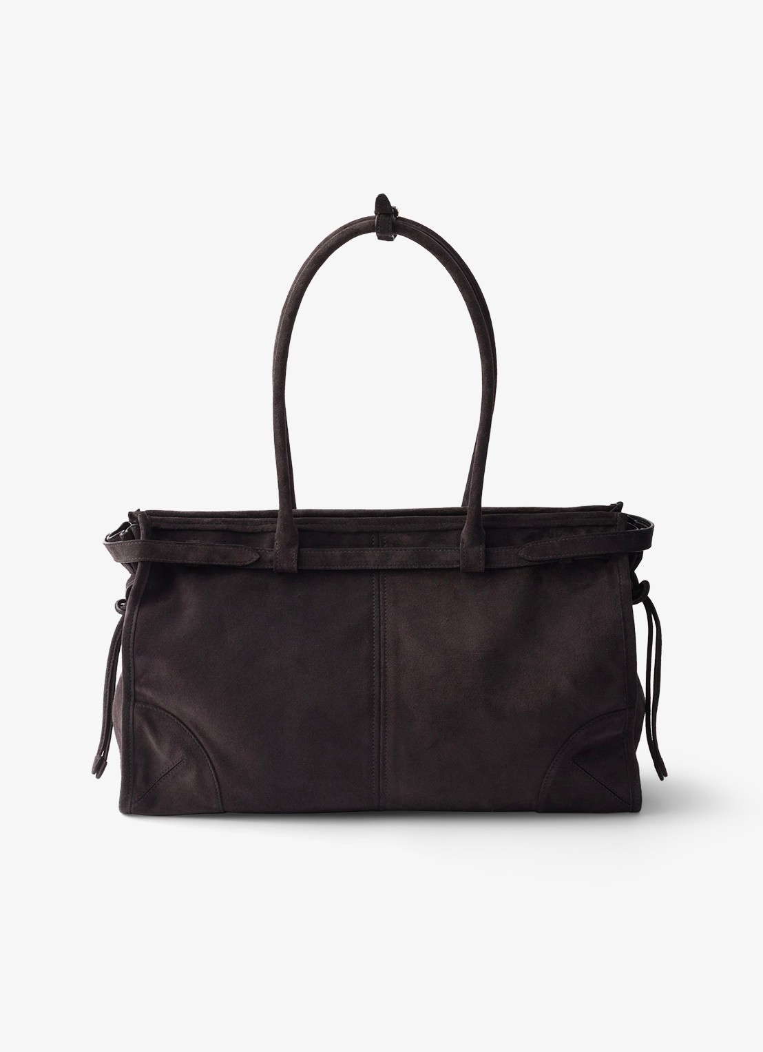 Prada Bonnie Large schoudertas van kalfssuède - achterkant 3 taupe