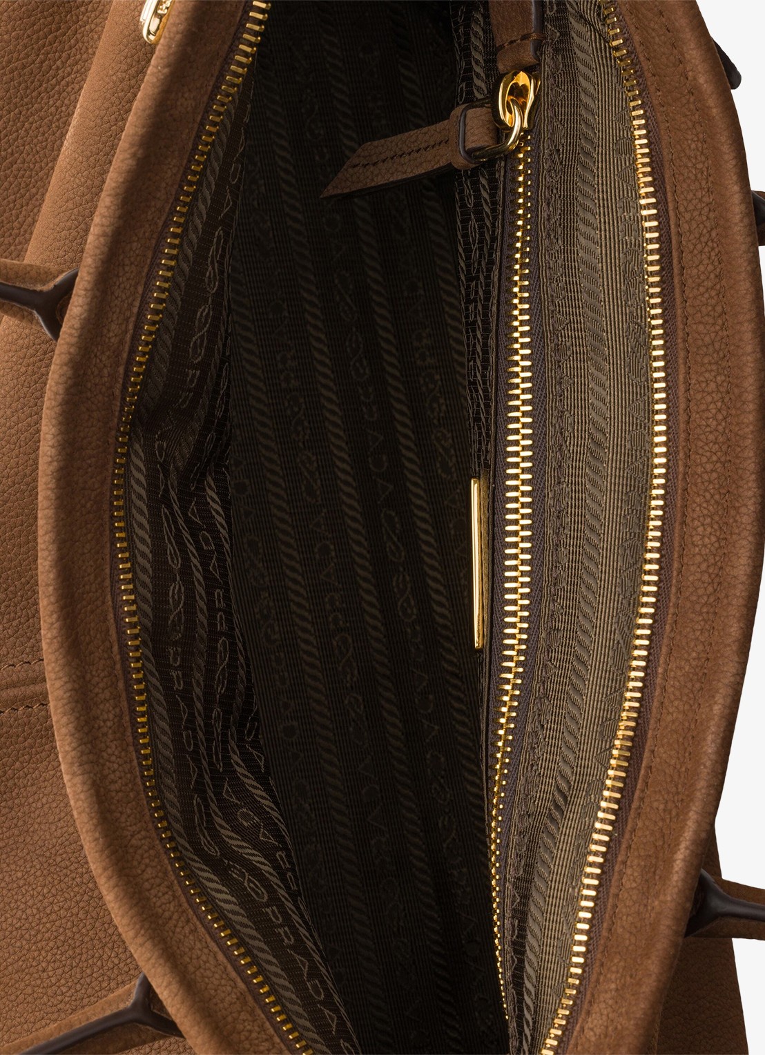Prada Bonnie Large schoudertas van nubuck - detail 3 donkerbruin