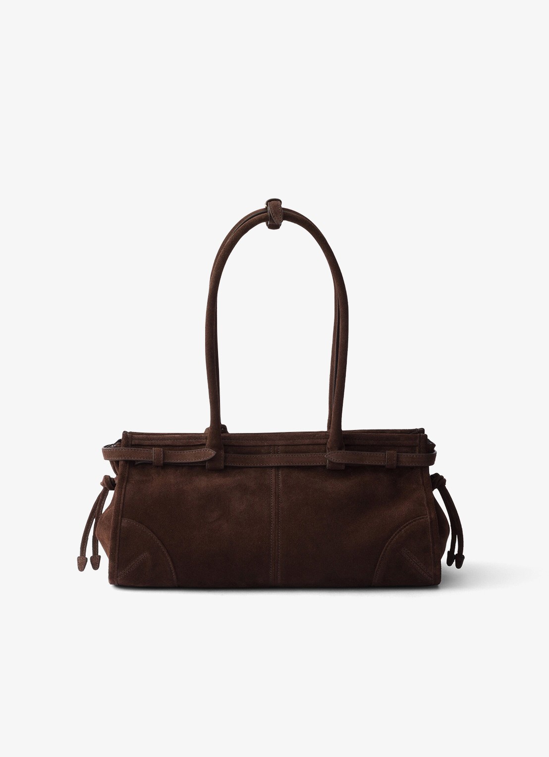 Prada Bonnie Medium handtas van kalfssuède - achterkant 6 naturel
