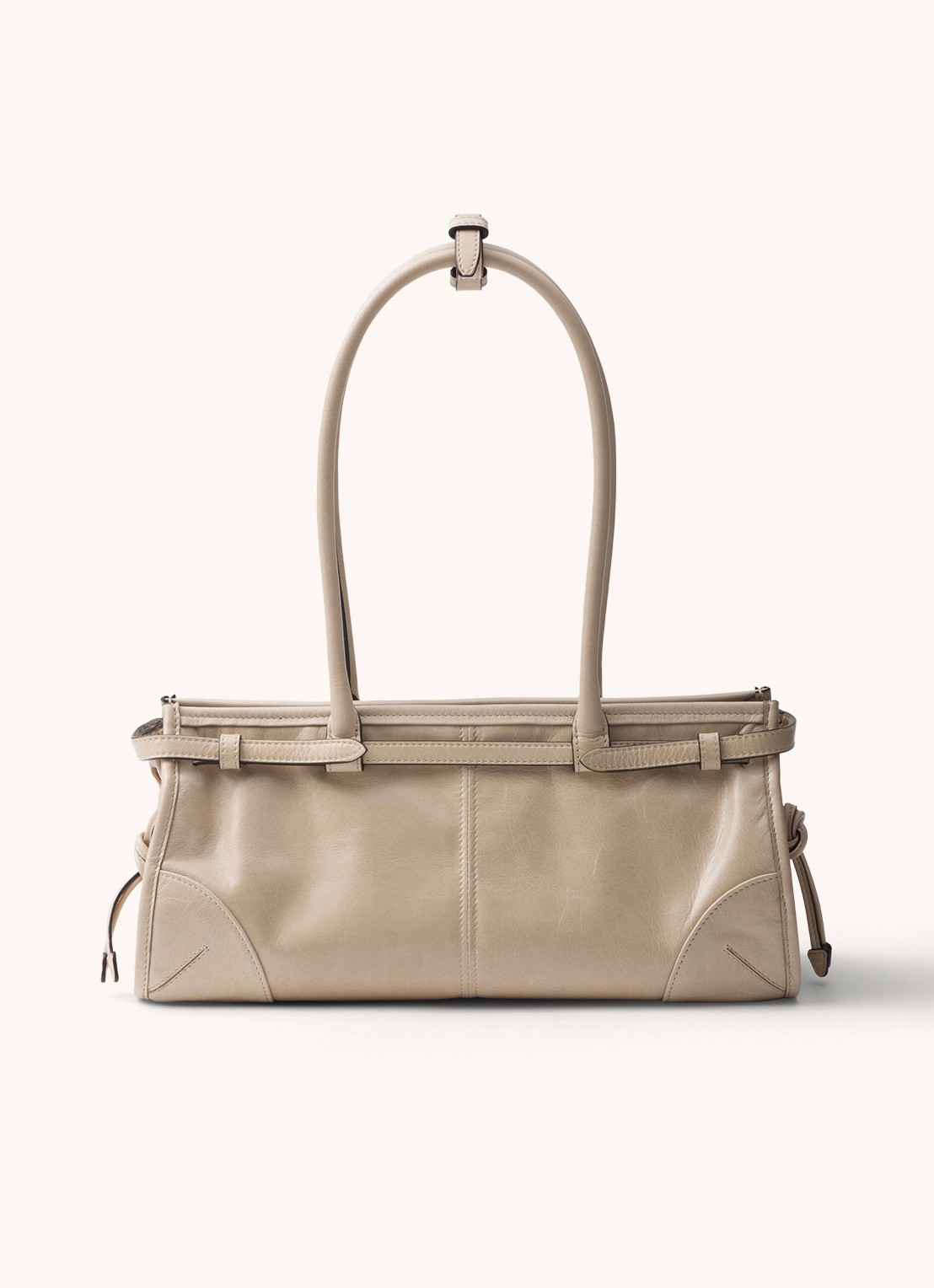 Prada Bonnie Medium schoudertas van kalfsleer - detail 2 beige