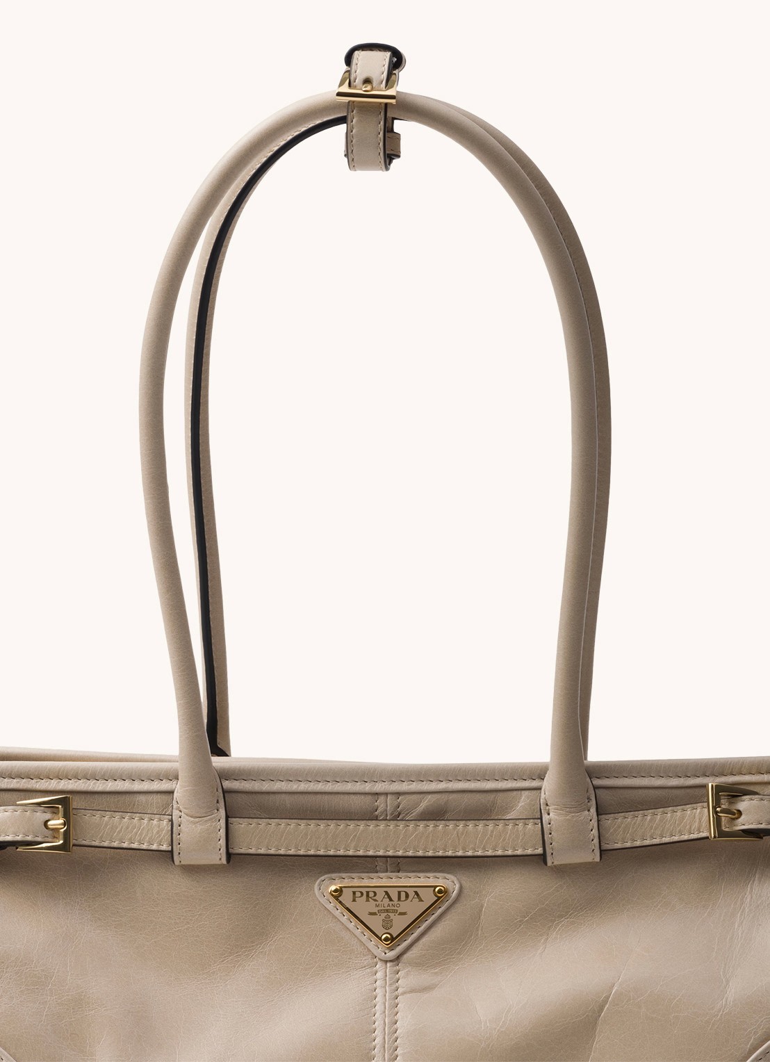 Prada Bonnie Medium schoudertas van kalfsleer - detail 4 beige