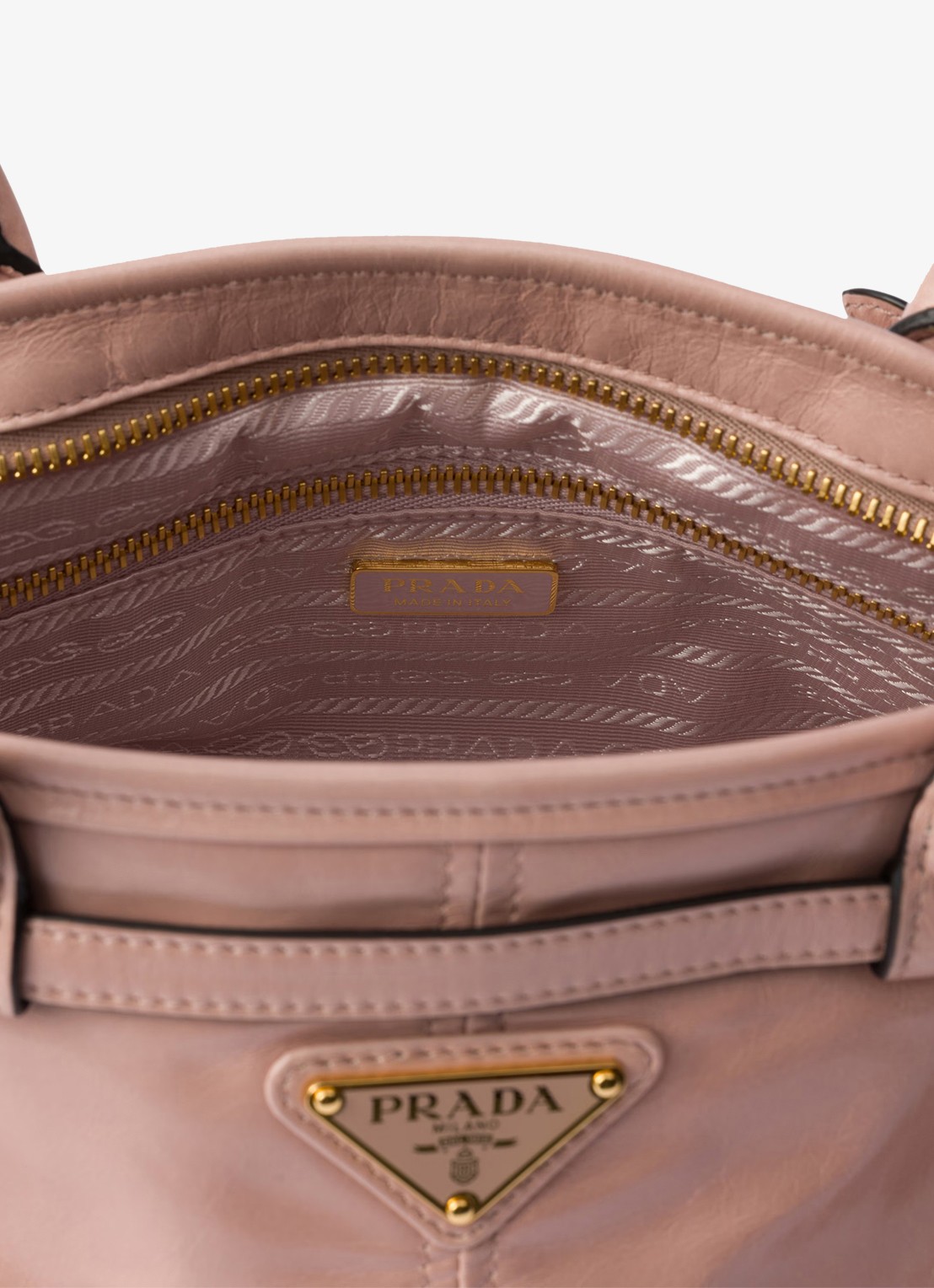 Prada Bonnie Medium schoudertas van kalfsleer - detail 4 oudroze