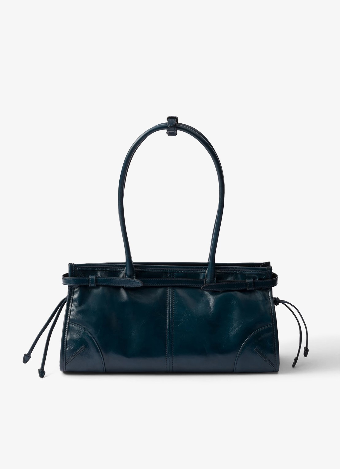 Prada Bonnie Medium schoudertas van kalfsleer - achterkant petrol