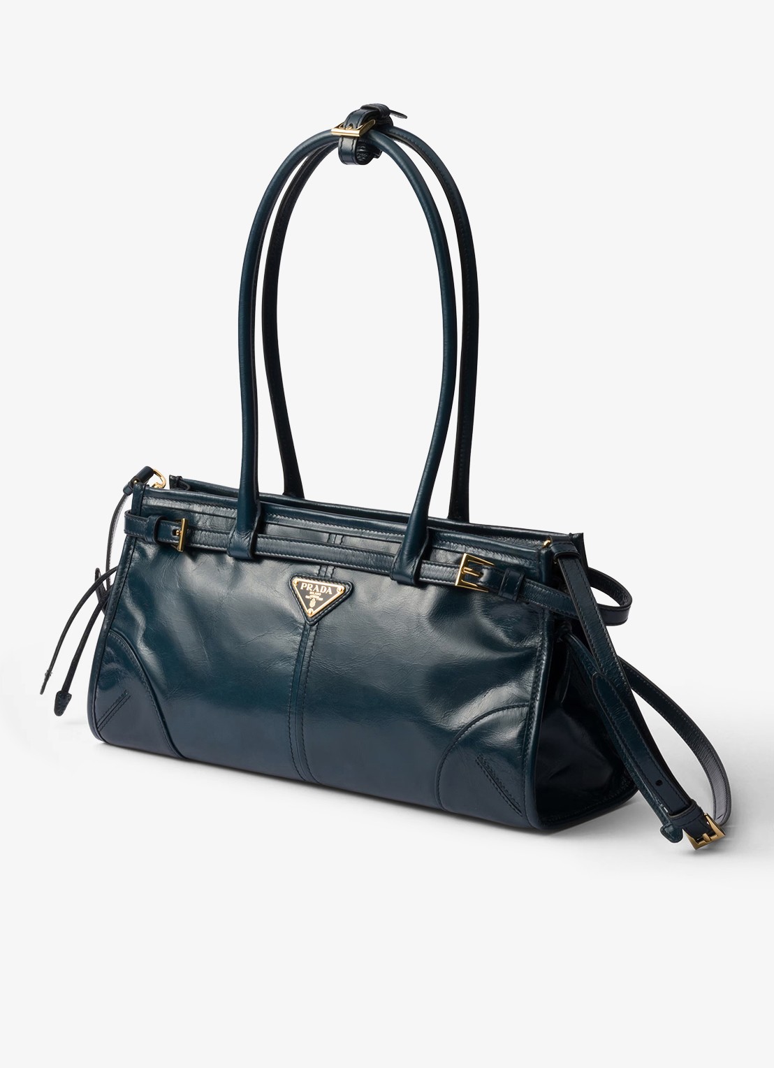 Prada Bonnie Medium schoudertas van kalfsleer - detail 3 petrol