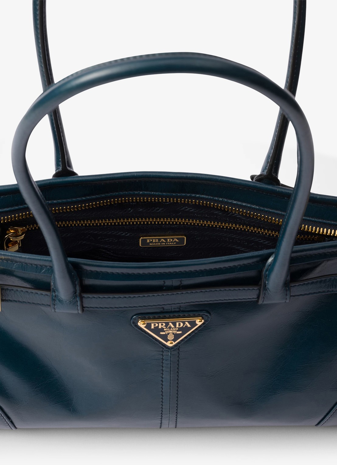 Prada Bonnie Medium schoudertas van kalfsleer - detail 4 petrol