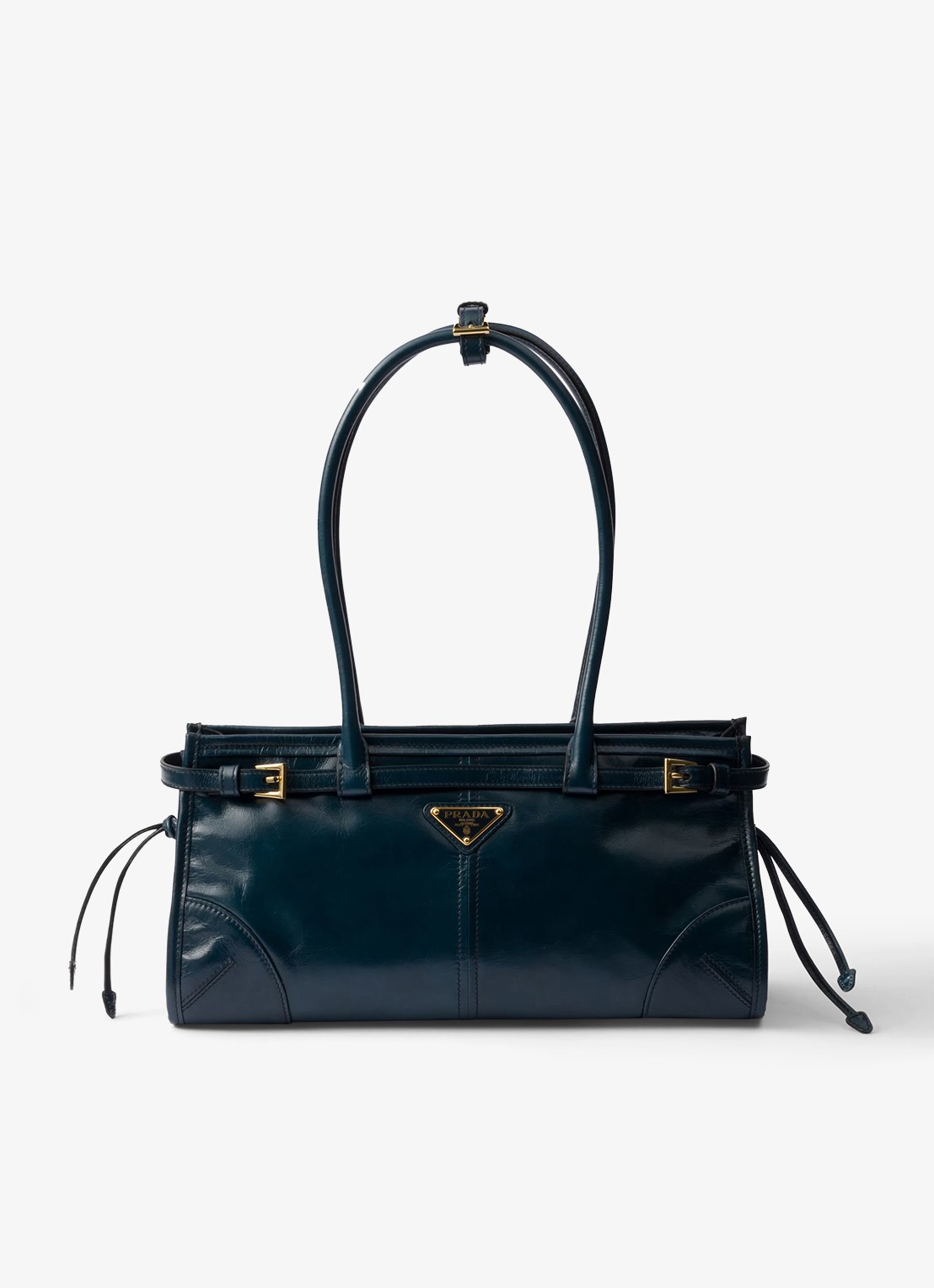 Prada Bonnie Medium schoudertas van kalfsleer - voorkant 8 petrol