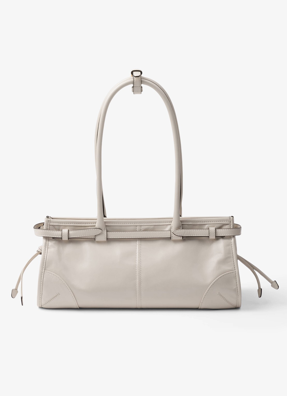 Prada Bonnie Medium schoudertas van kalfsleer - achterkant 3 wit