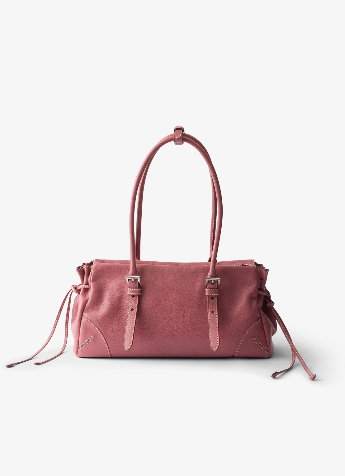 Prada Bonnie Medium schoudertas van kalfsleer - achterkant 5 oudroze