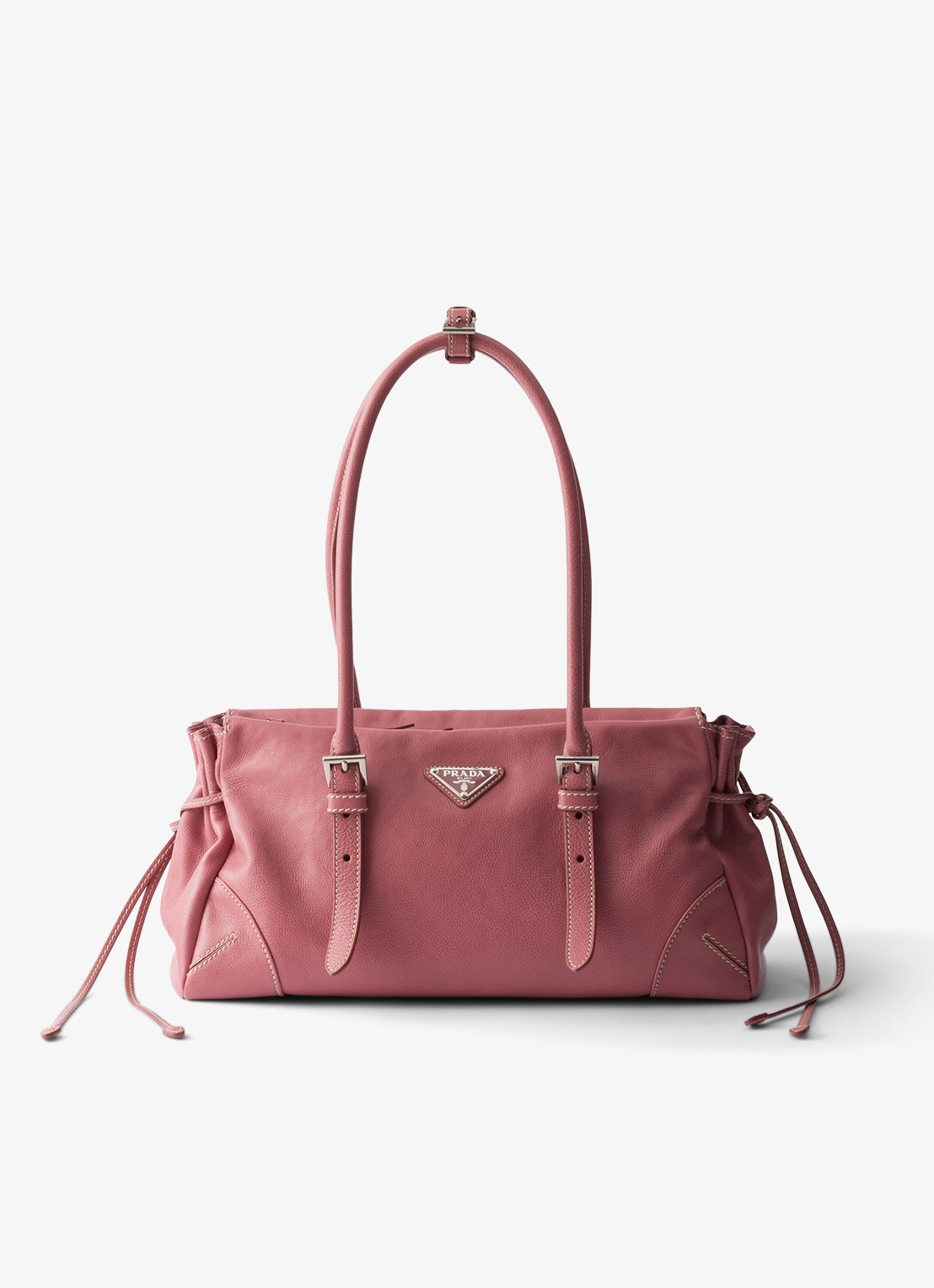 Prada Bonnie Medium schoudertas van kalfsleer - voorkant 6 oudroze