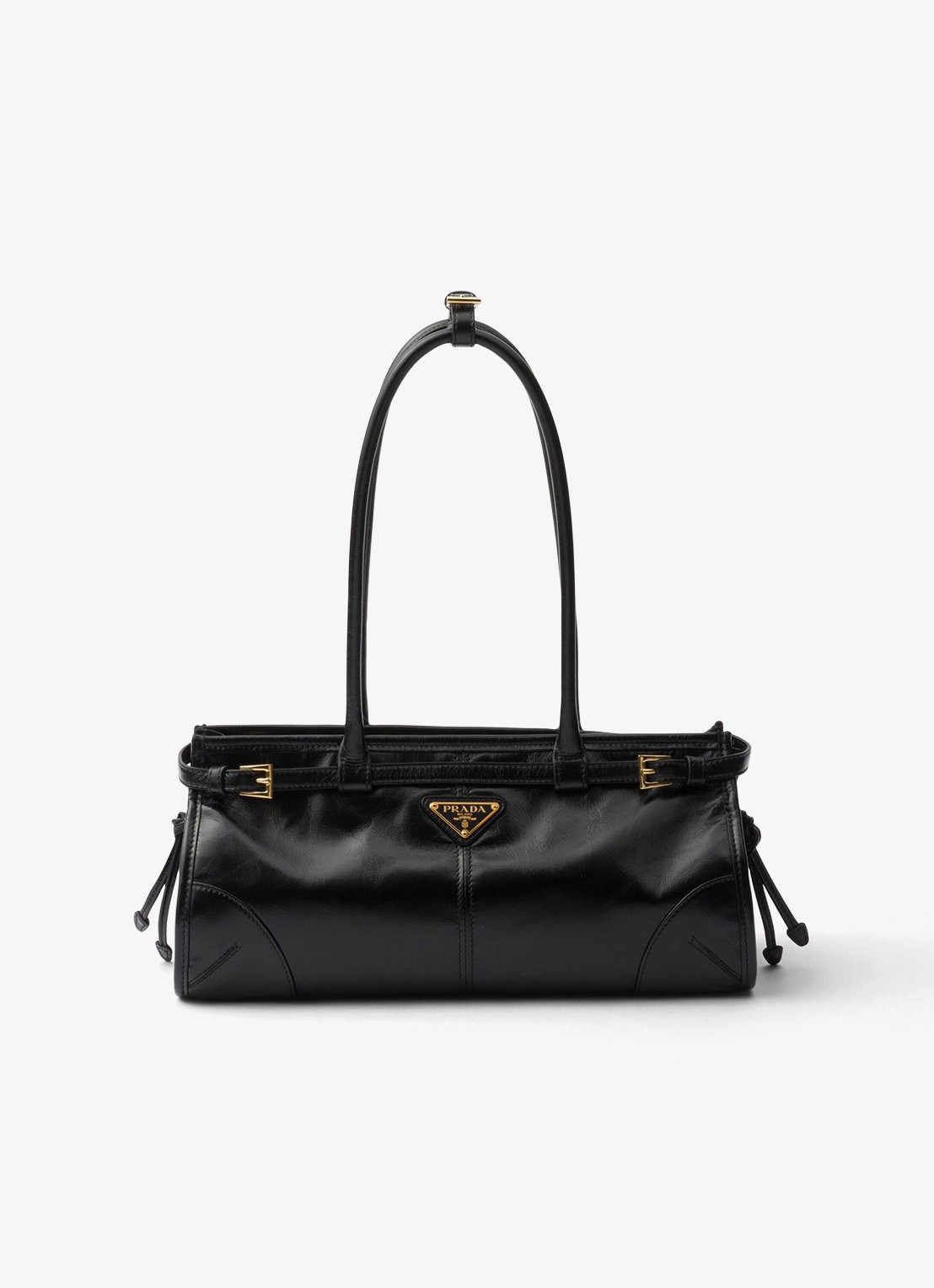 Prada Bonnie Medium schoudertas van kalfsleer - voorkant 10 zwart