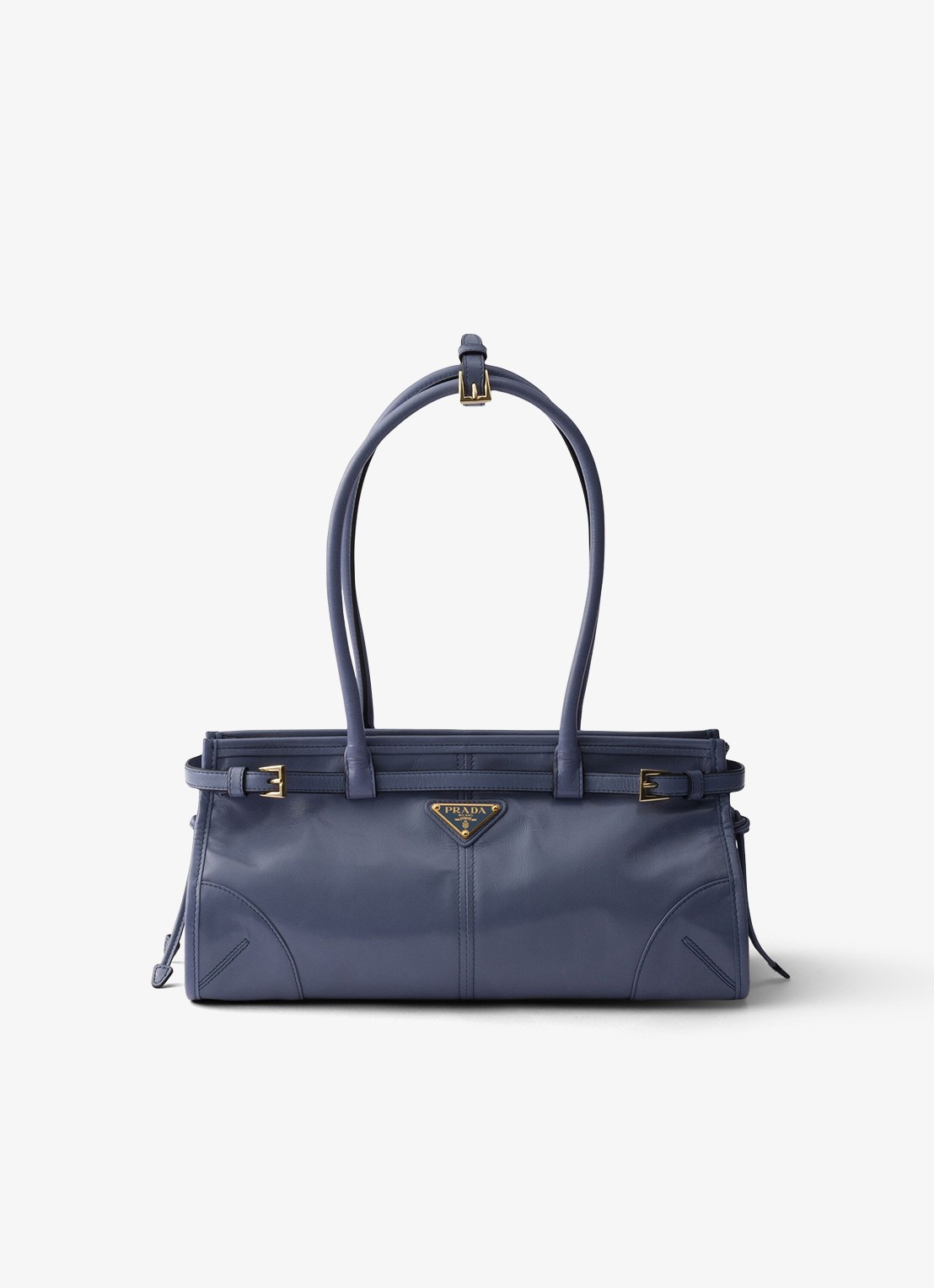 Prada Bonnie Medium schoudertas van kalfsleer - voorkant 10 petrol