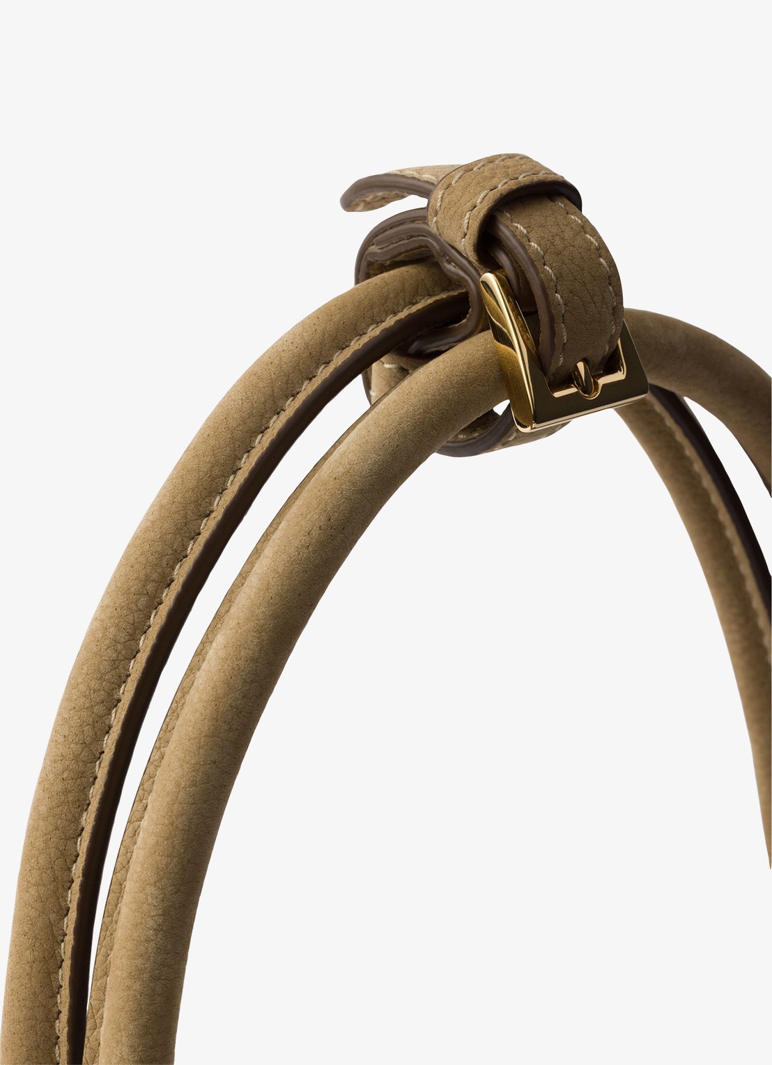 Prada Bonnie Medium schoudertas van nubuck - detail khaki