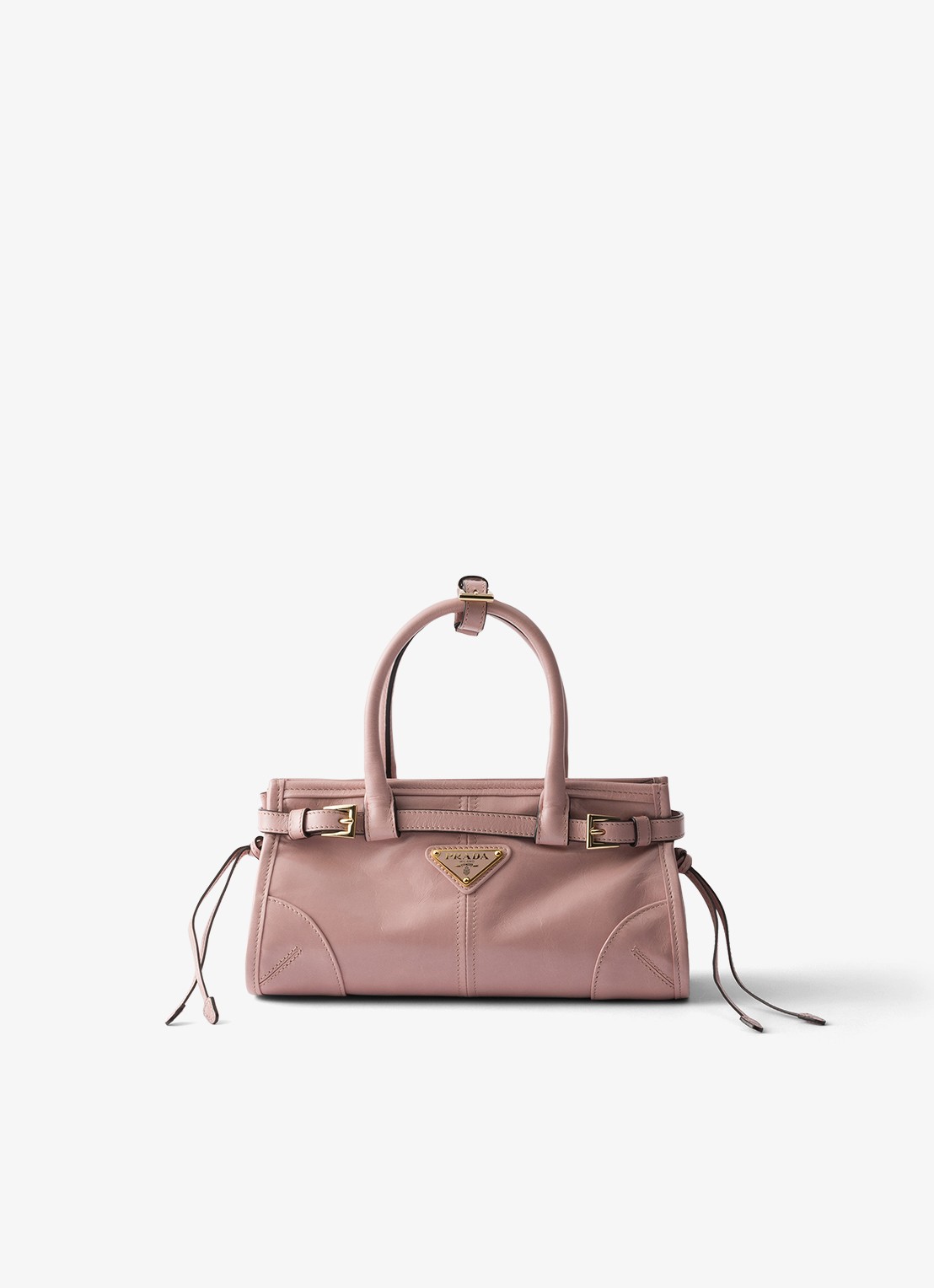 Prada Bonnie Mini handtas van kalfsleer - voorkant oudroze