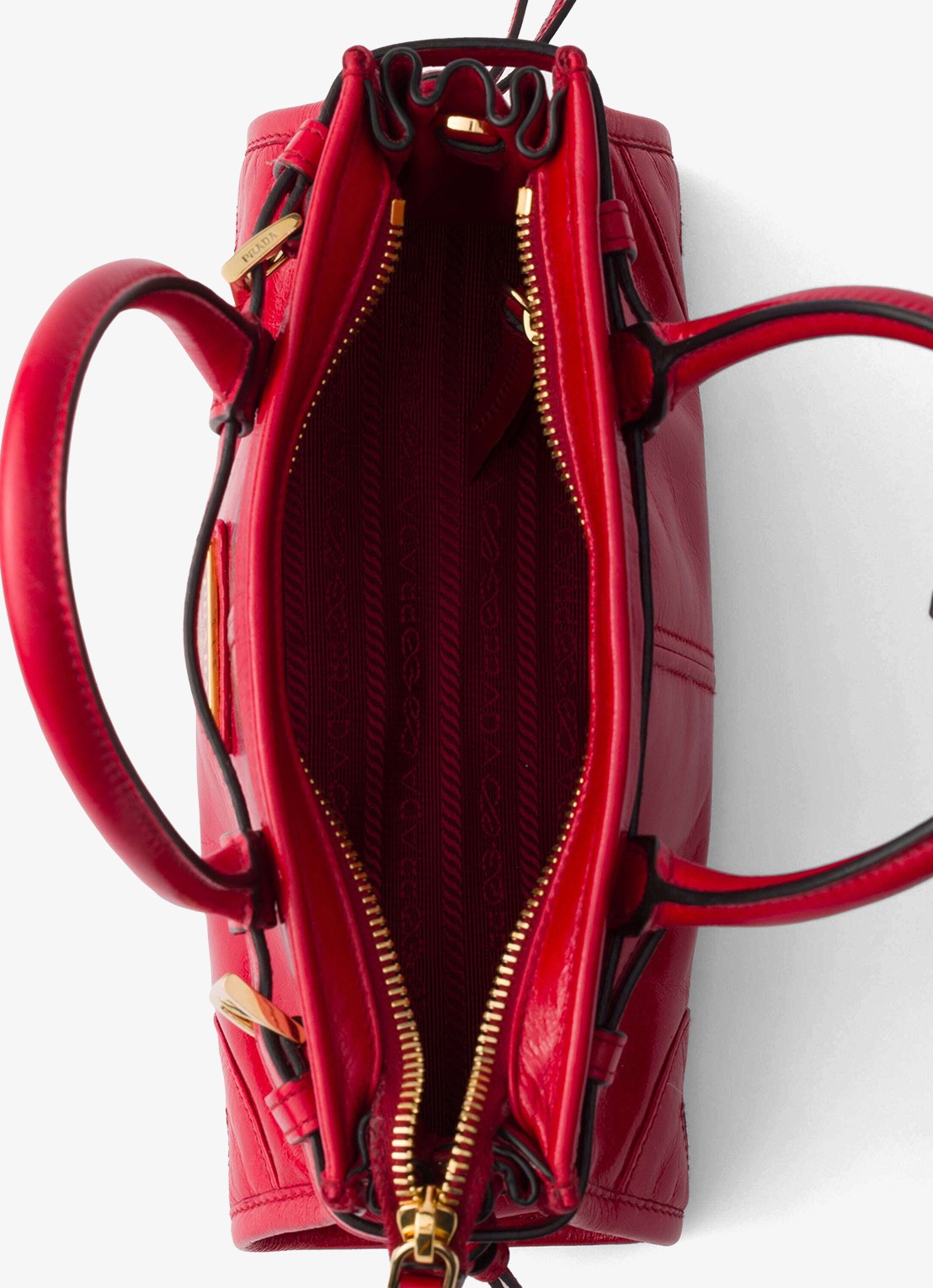 Prada Bonnie Mini handtas van kalfsleer - detail 4 rood
