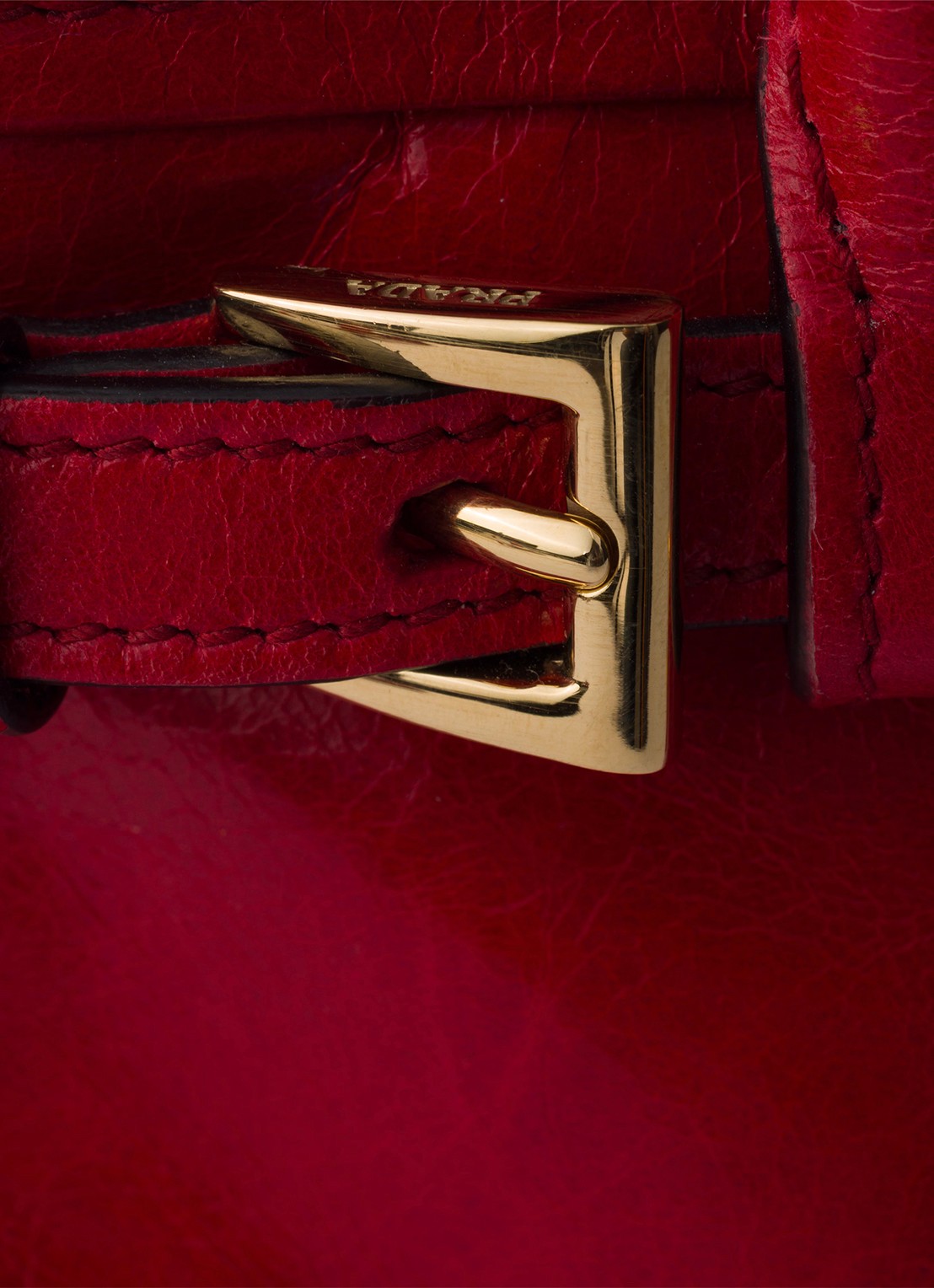 Prada Bonnie Mini handtas van kalfsleer - detail 5 rood