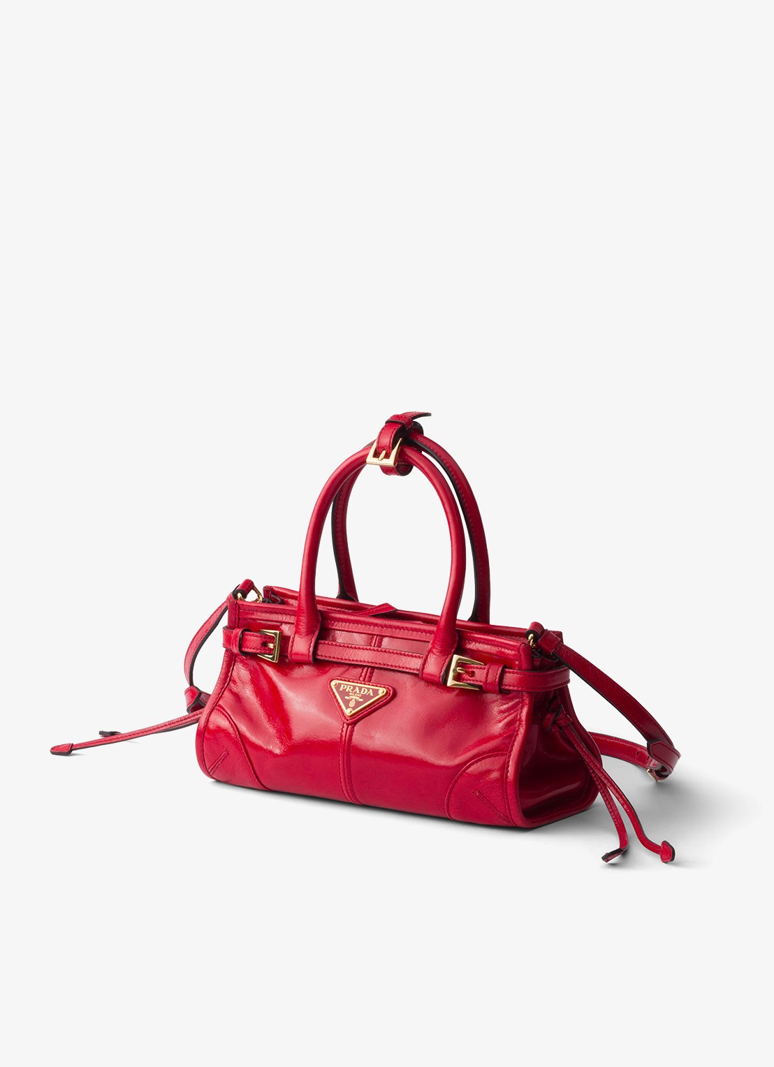 Prada Bonnie Mini handtas van kalfsleer - voorkant 2 rood