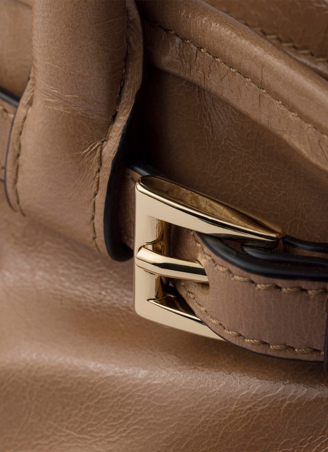 Prada Bonnie Mini handtas van kalfsleer - detail 3 bruin