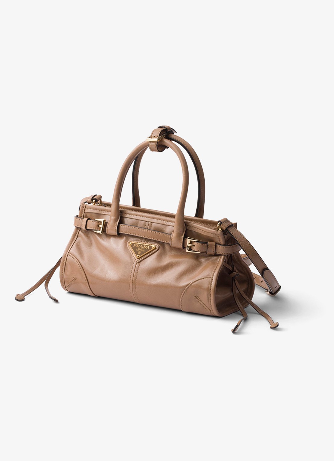 Prada Bonnie Mini handtas van kalfsleer - voorkant 2 bruin