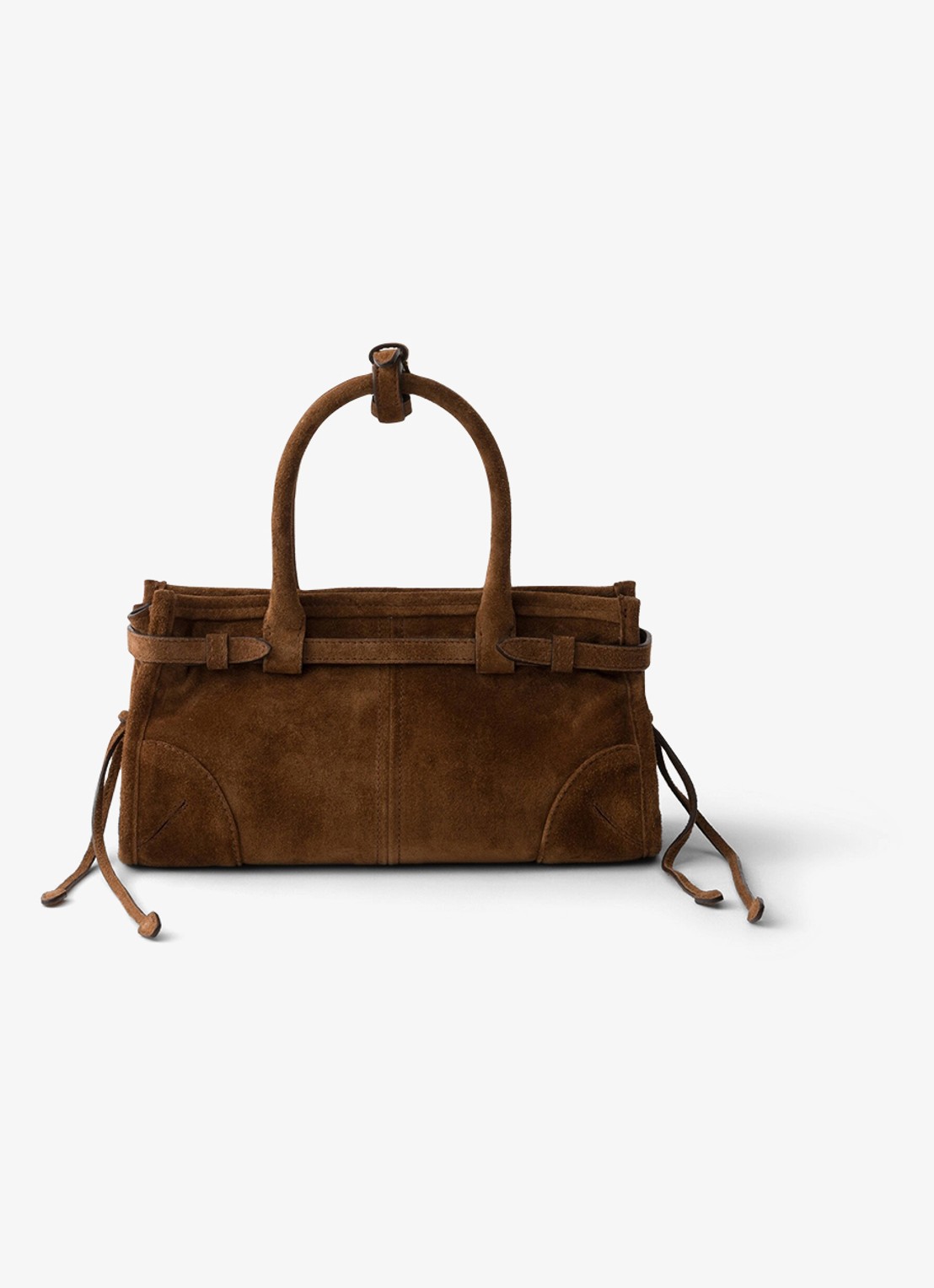 Prada Bonnie Mini handtas van kalfssuède - achterkant 4 bruin