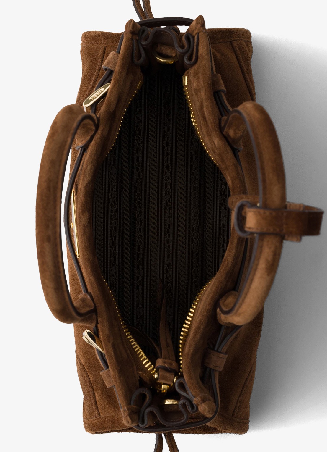 Prada Bonnie Mini handtas van kalfssuède - detail 2 naturel