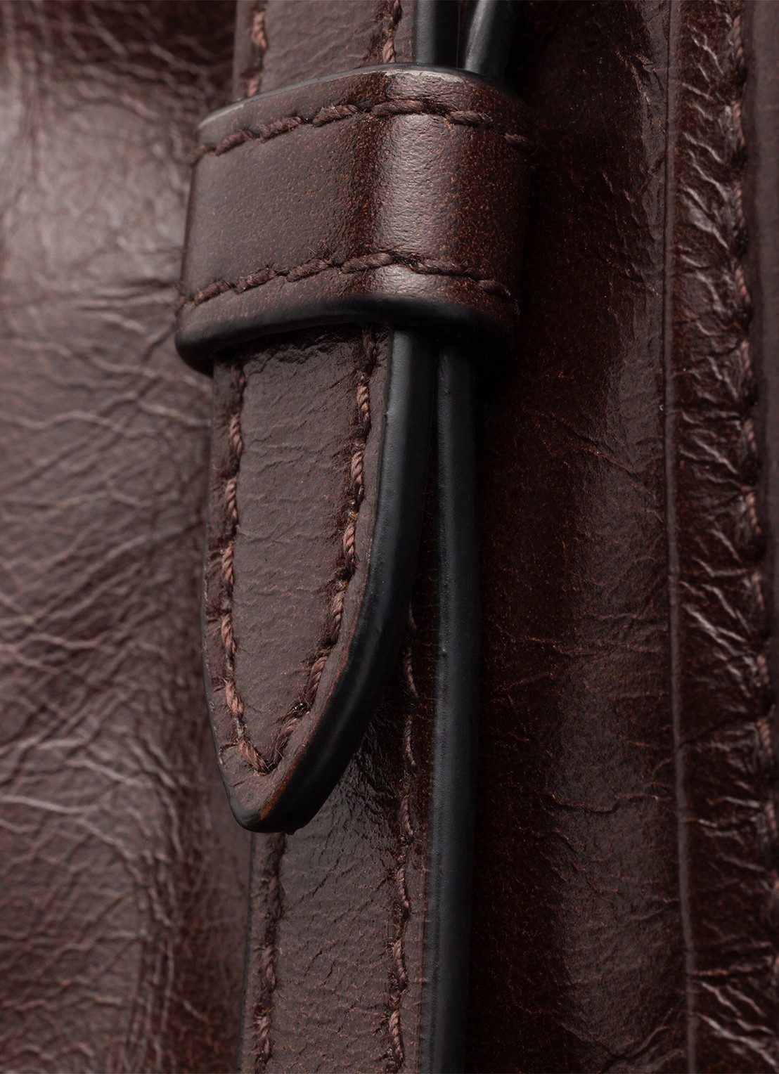 Prada Bonnie Mini schoudertas van kalfsleer - detail 5 donkerbruin