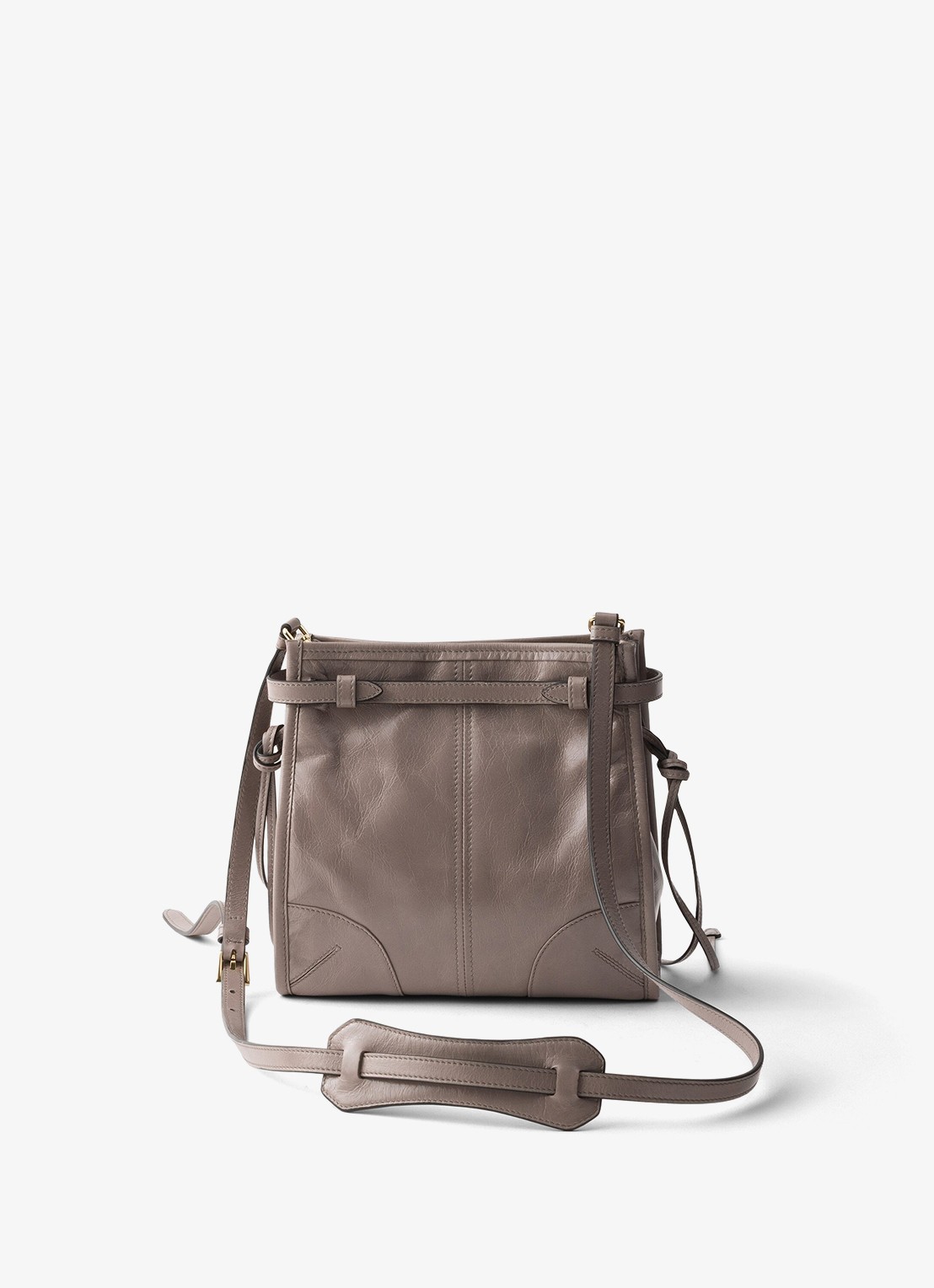 Prada Bonnie Mini schoudertas van kalfsleer - achterkant 6 taupe