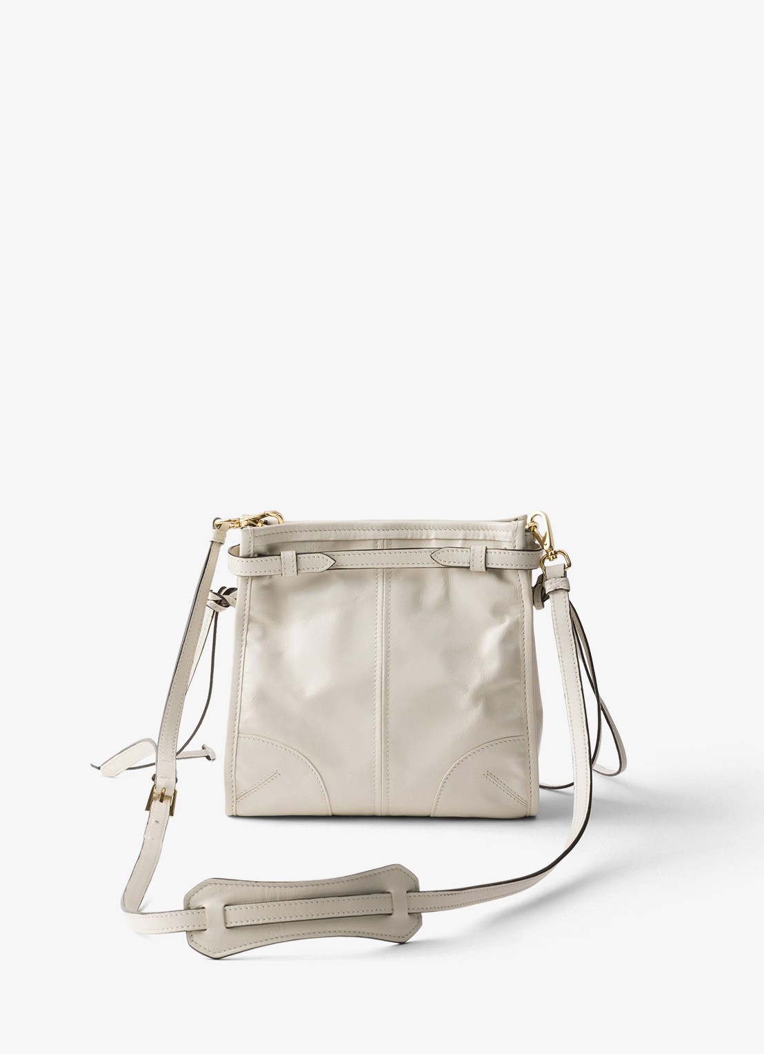 Prada Bonnie Mini schoudertas van kalfsleer - achterkant 7 wit