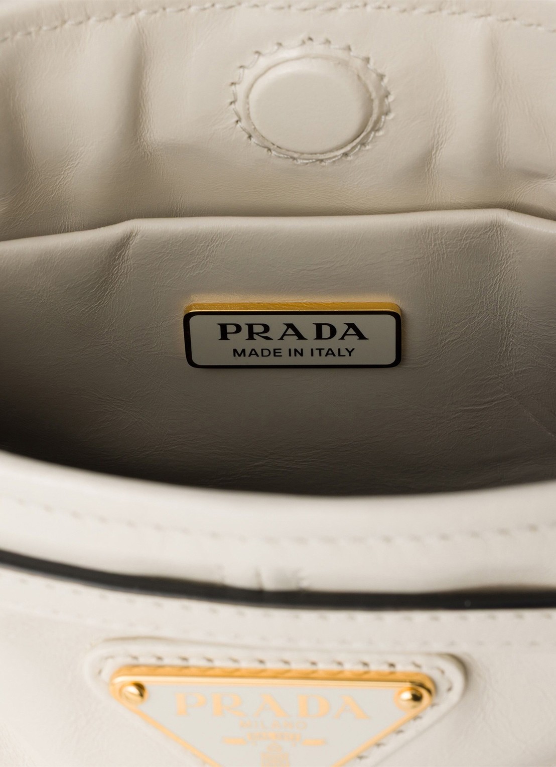 Prada Bonnie Mini schoudertas van kalfsleer - detail 3 wit