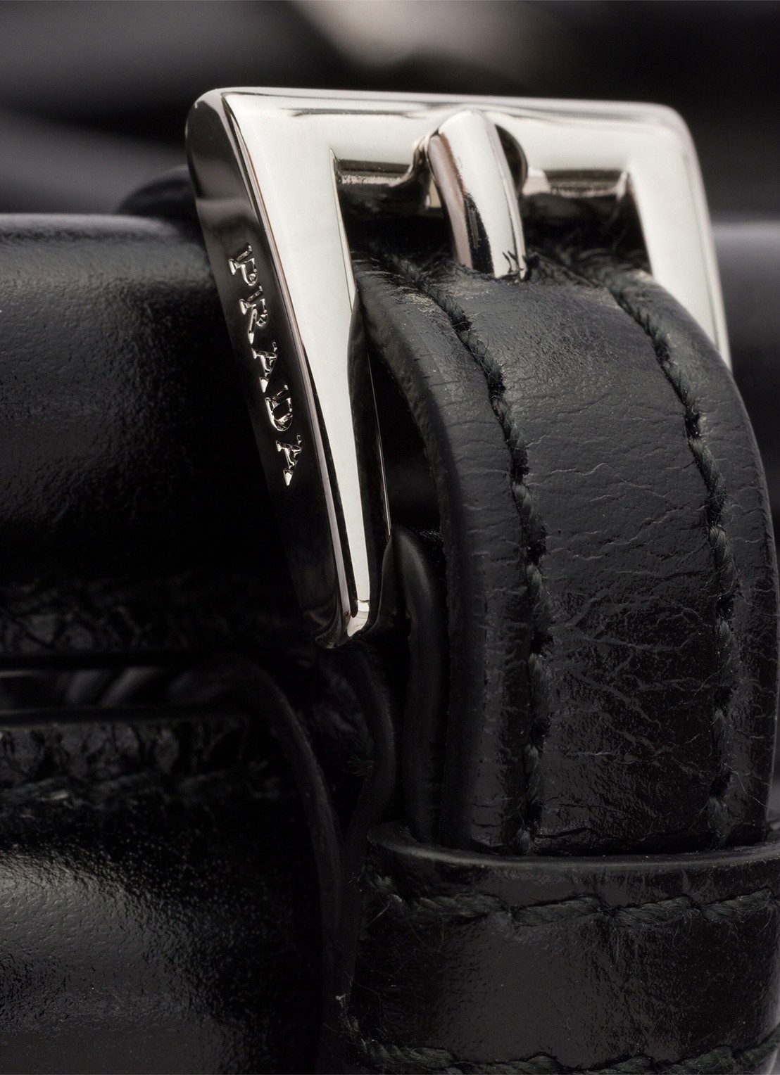 Prada Bonnie Re-Nylon schoudertas met leren details - detail 2 zwart