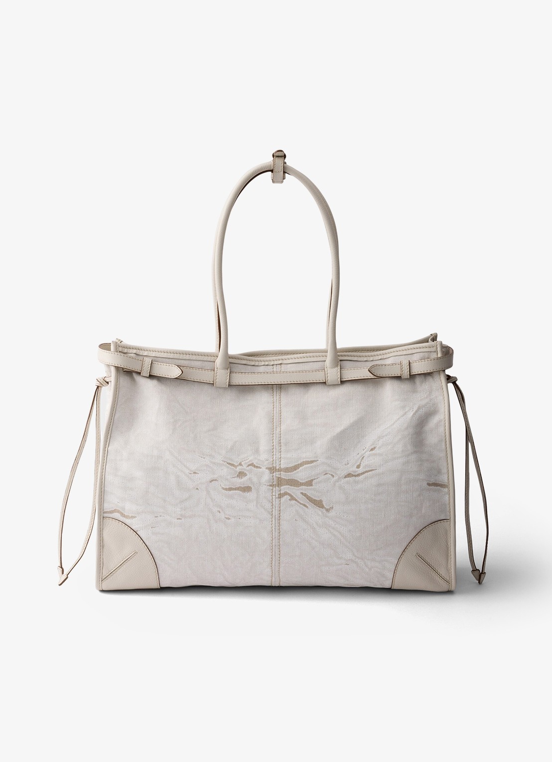Prada Bonnie schoudertas met leren details - achterkant wit