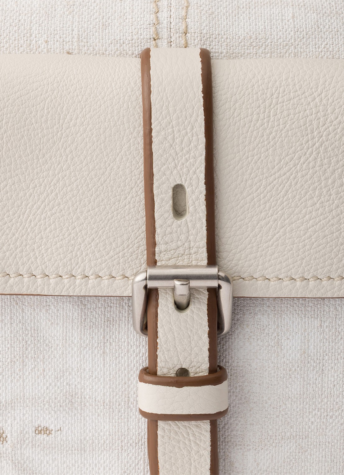 Prada Bonnie schoudertas met leren details - detail 4 wit