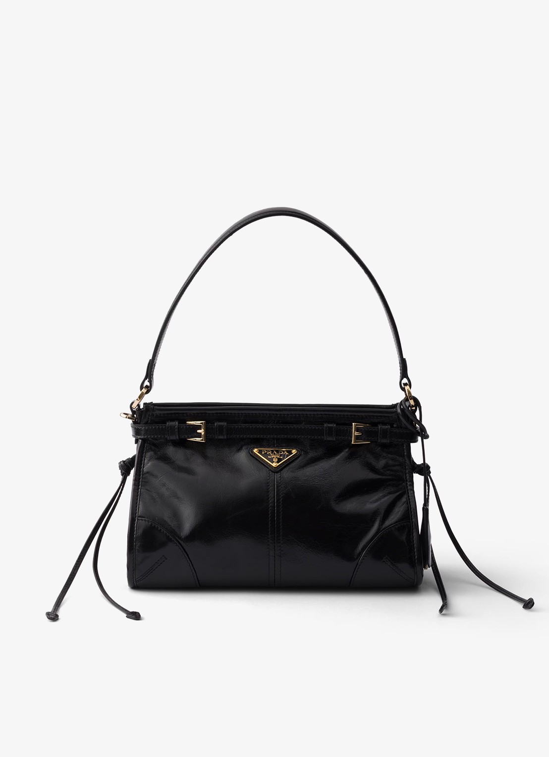 Prada Bonnie Small handtas van kalfsleer - voorkant 4 zwart