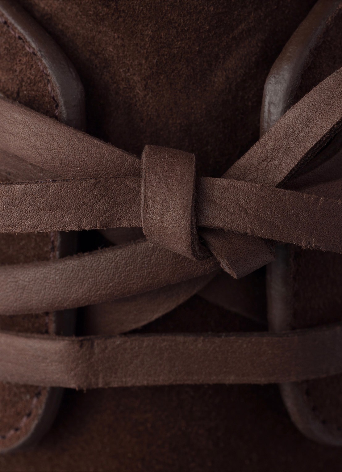 Prada Bootschoen van suède - detail 3 donkerbruin