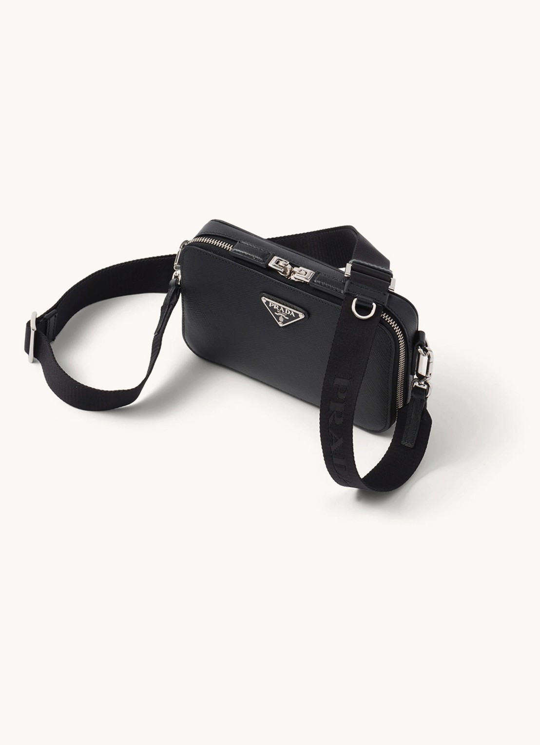Prada Brique crossbodytas van leer - achterkant 3 zwart