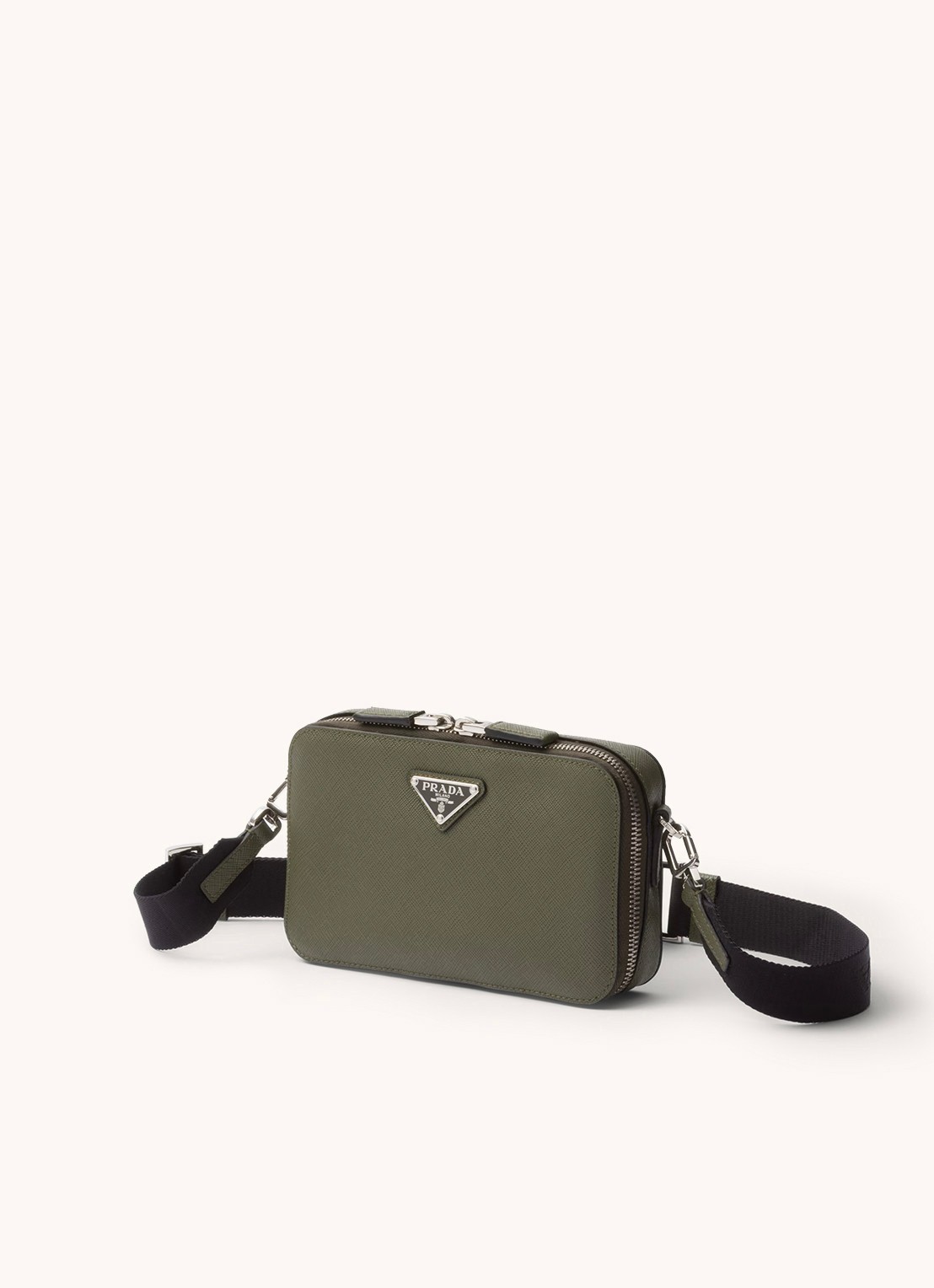 Prada Brique crossbodytas van leer - achterkant 5 olijfgroen