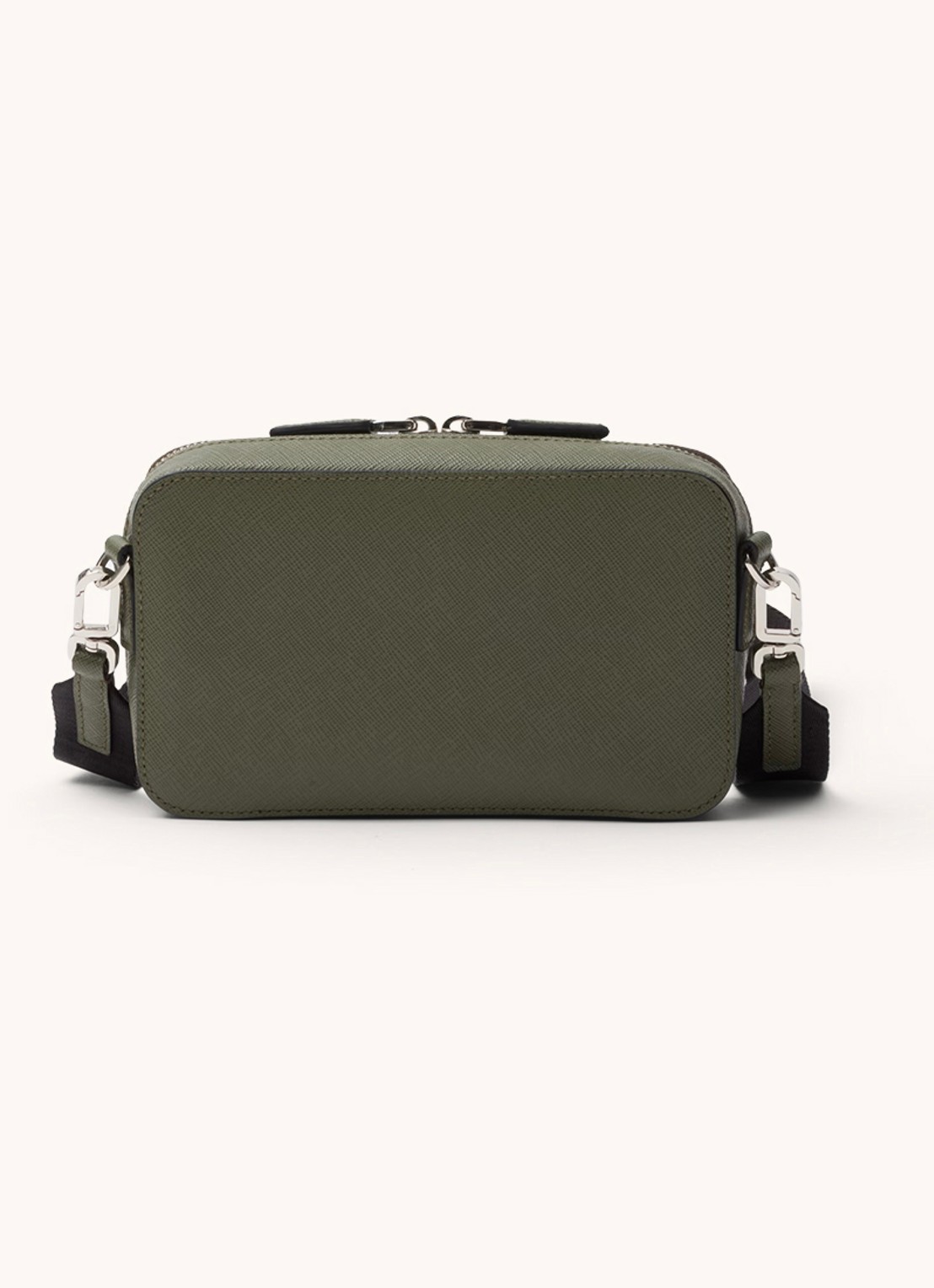 Prada Brique crossbodytas van leer - detail olijfgroen