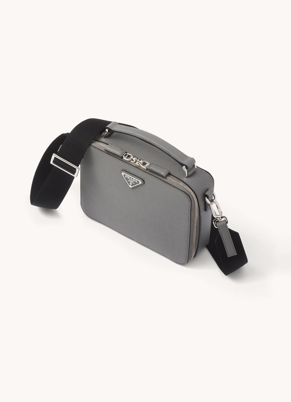 Prada Brique handtas van leer - achterkant 5 grijs