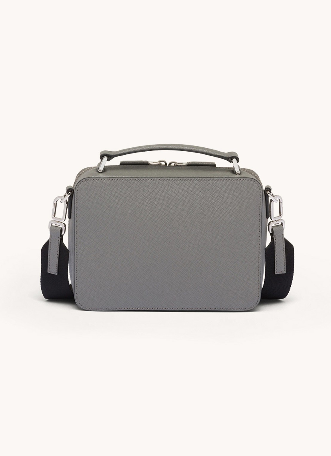 Prada Brique handtas van leer - detail grijs