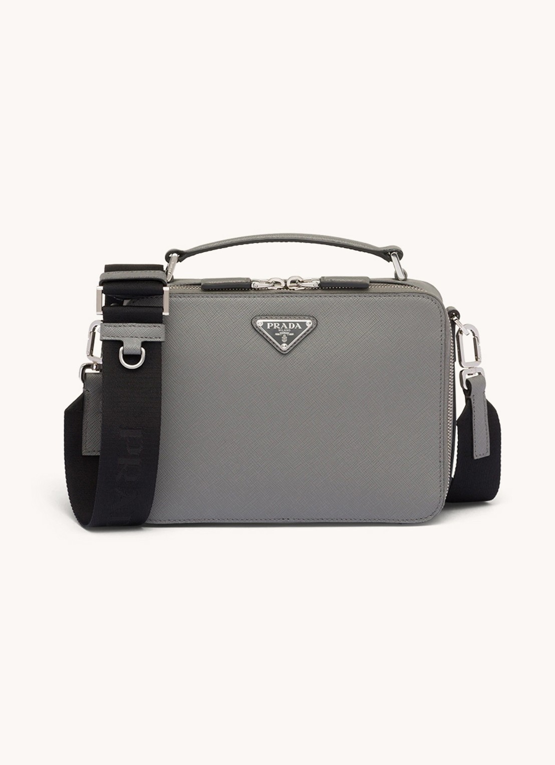 Prada Brique handtas van leer - voorkant 6 grijs