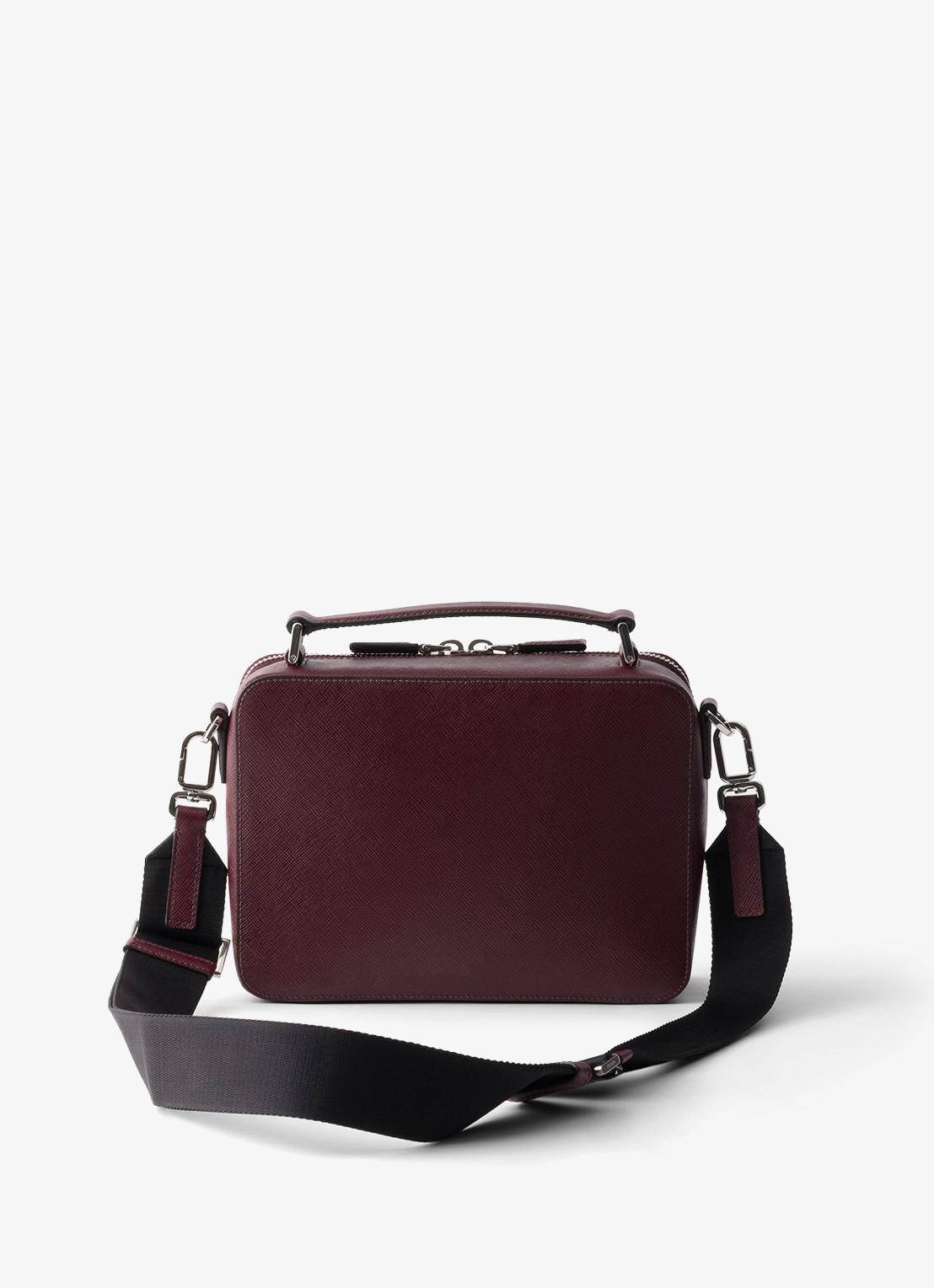 Prada Brique handtas van leer - achterkant 6 bordeauxrood